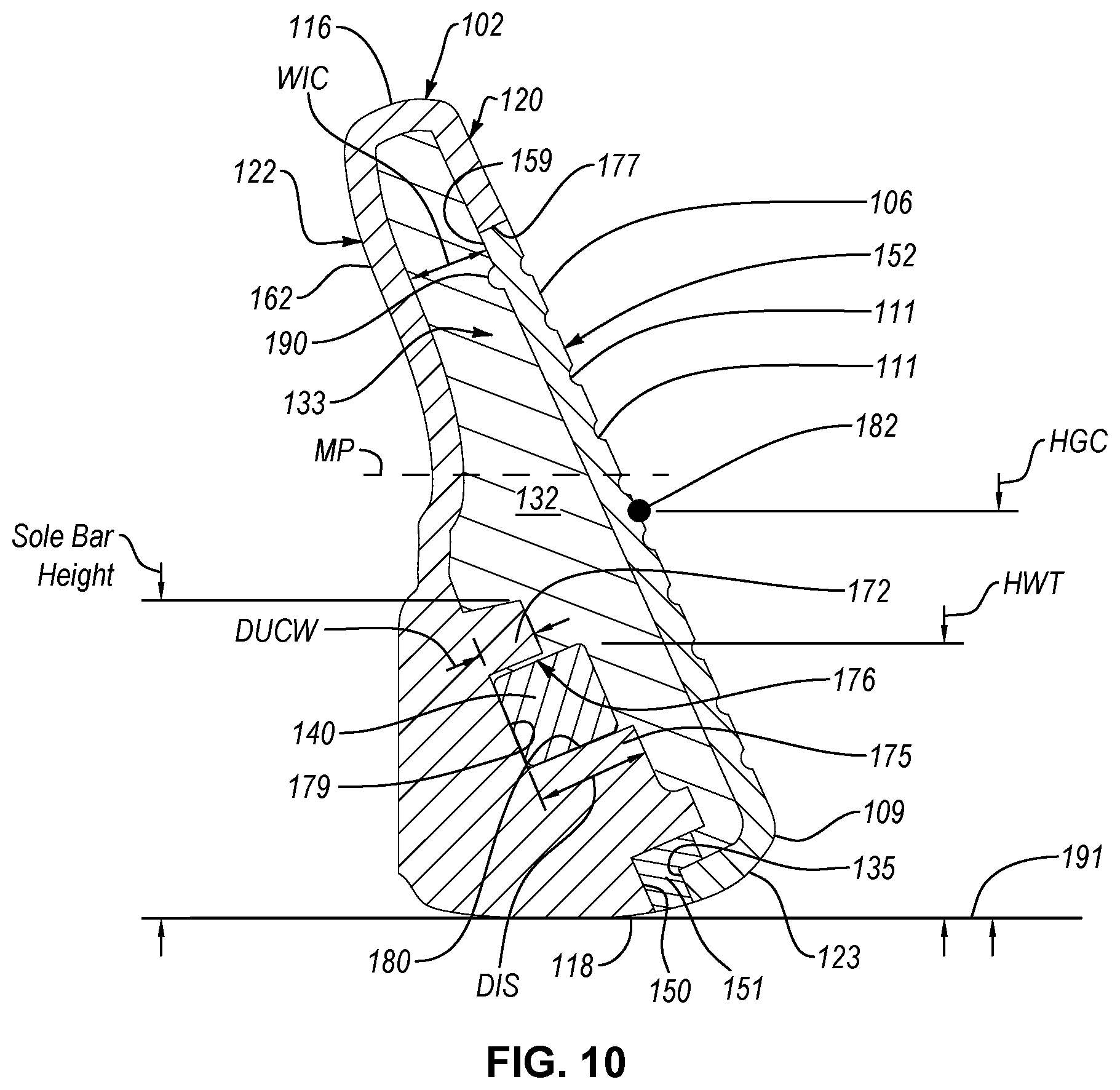 Patent US12097413 Figure 7 – Golf club head