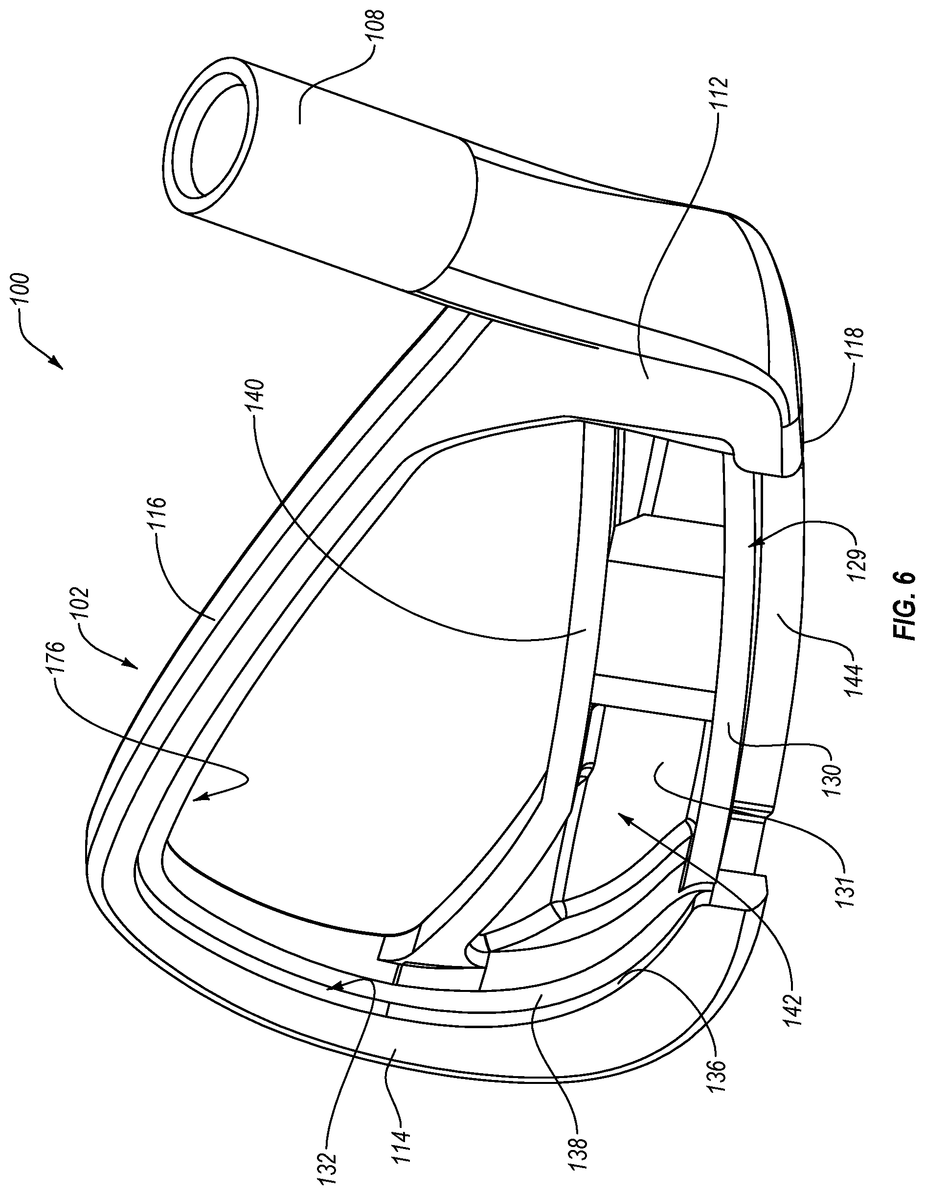 Patent US12097414 Figure 6 – Golf club head