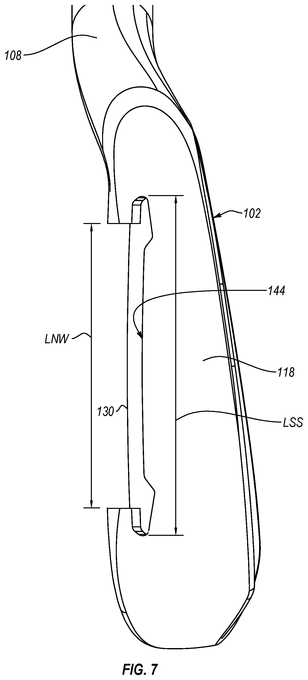 Patent US12097414 Figure 7 – Golf club head