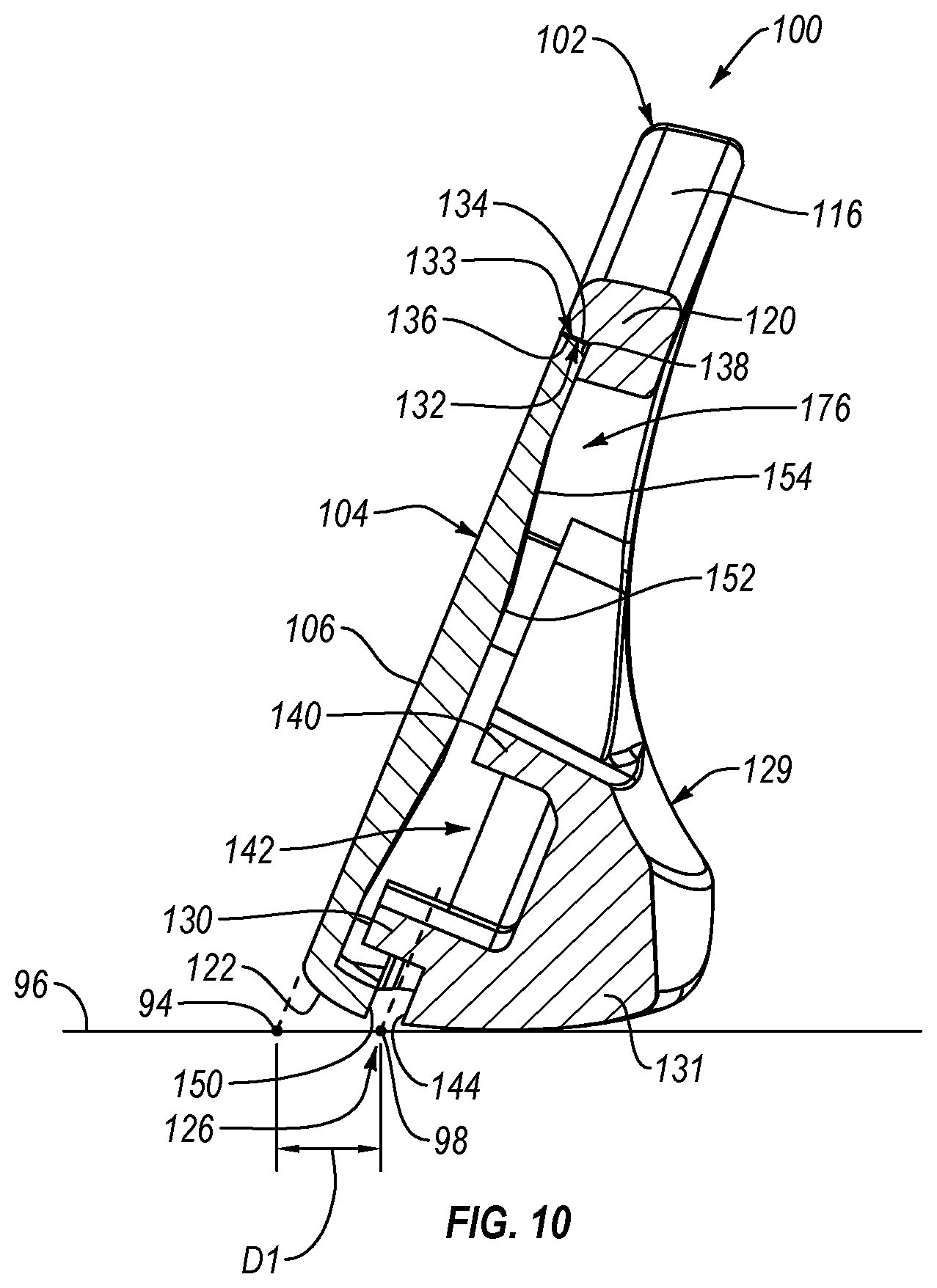 Patent US12097414 Figure 10 – Golf club head