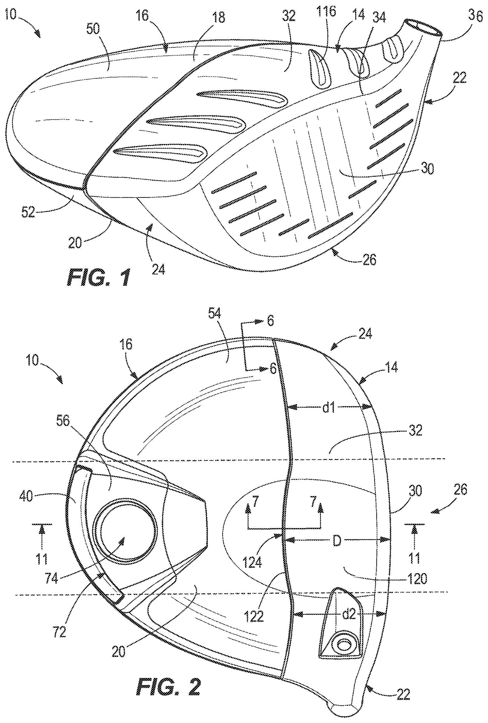 Patent US12097415 — Mixed material golf club head — Figure 1