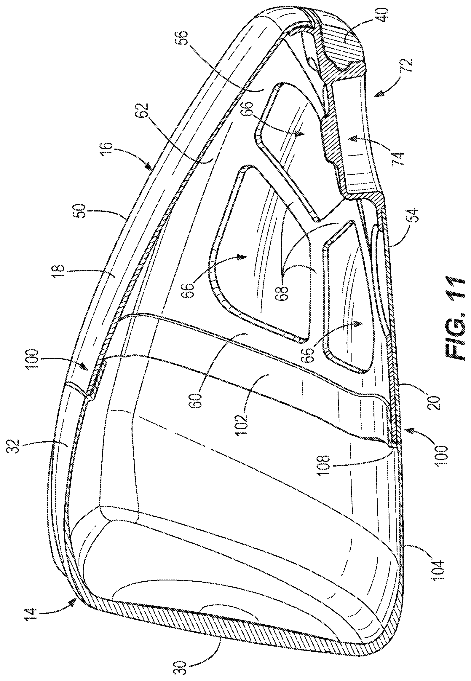 Patent US12097415 Figure 7 – Mixed material golf club head
