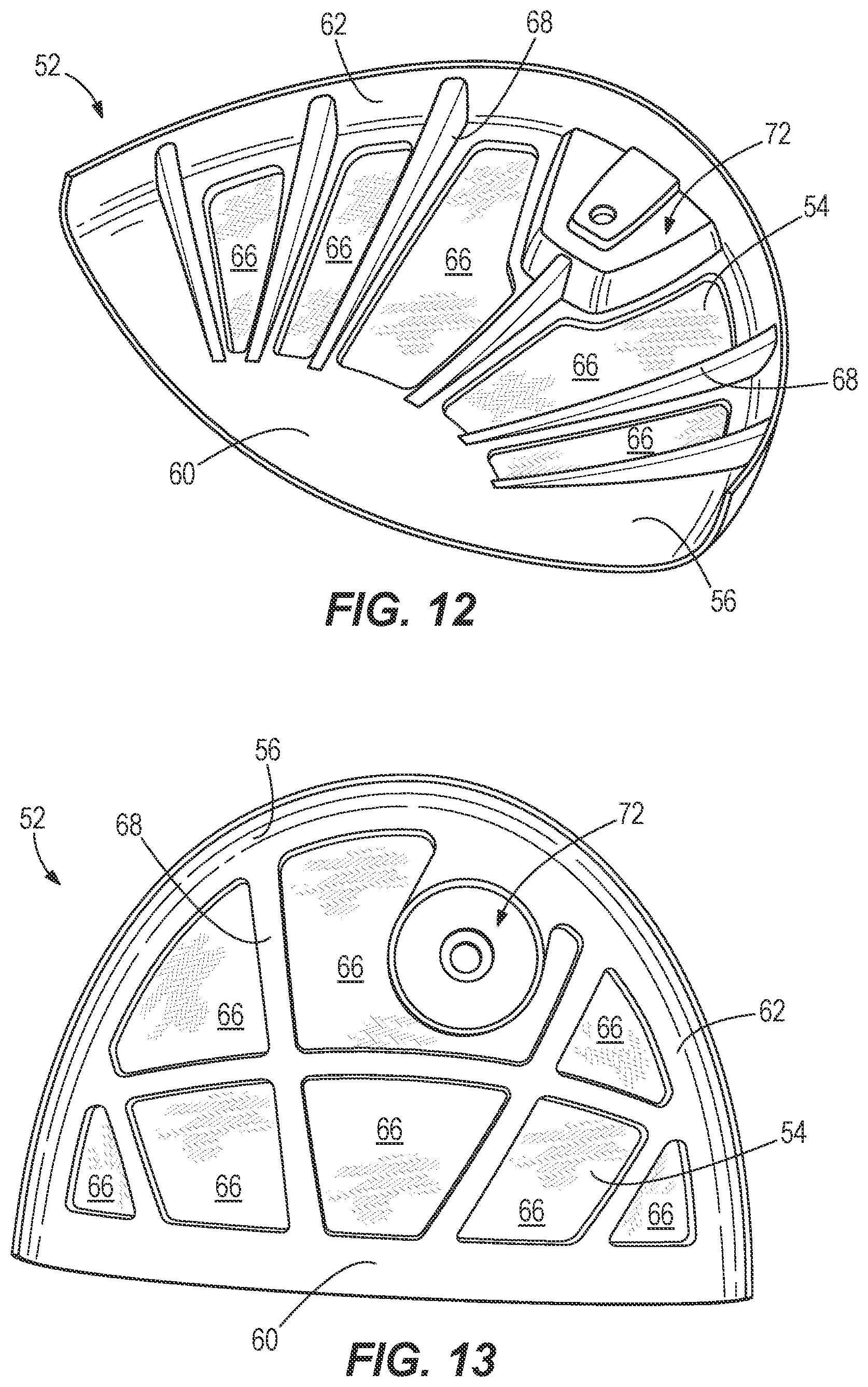 Patent US12097415 Figure 8 – Mixed material golf club head
