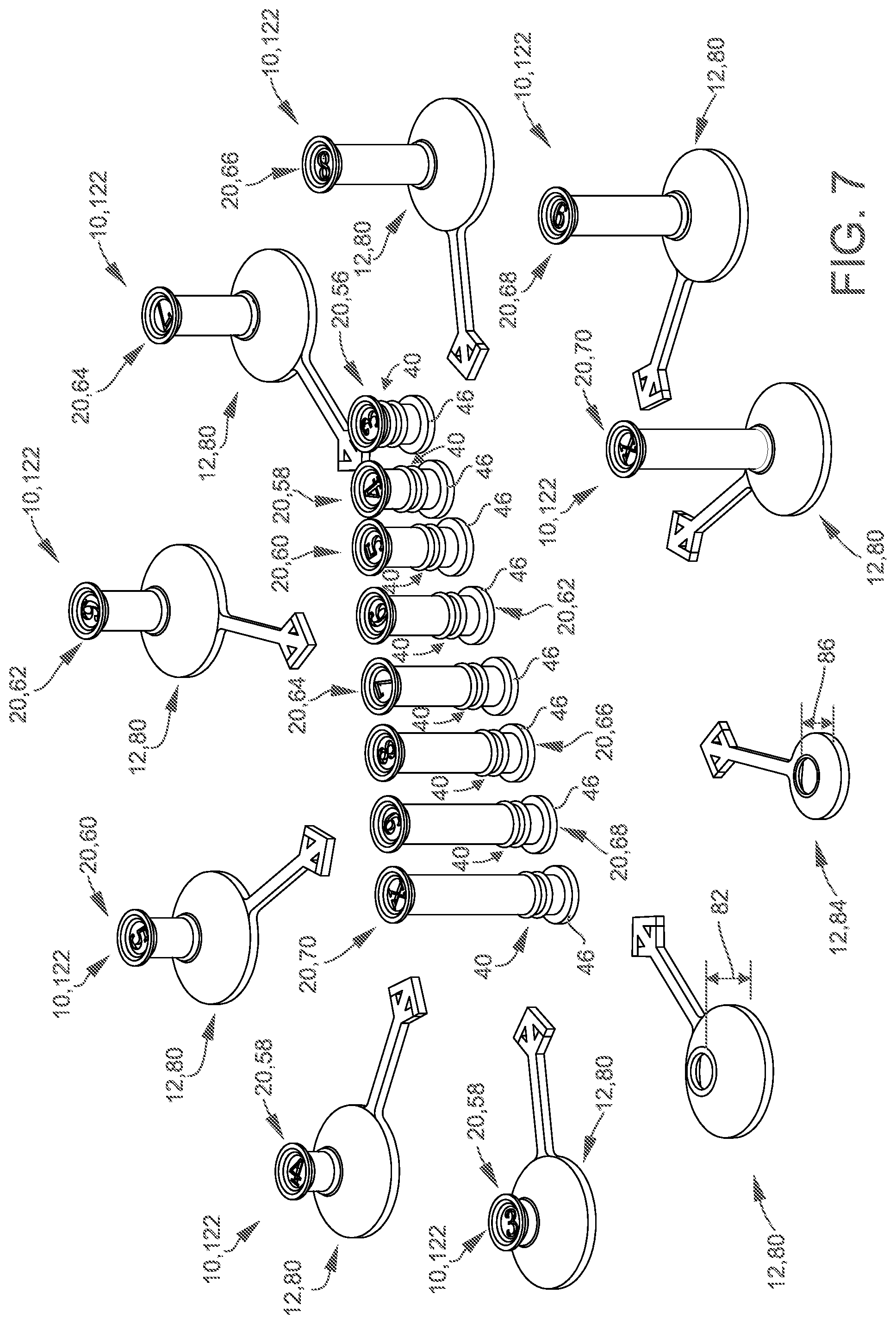 Patent US12097416 Figure 7 – Indoor golf tee