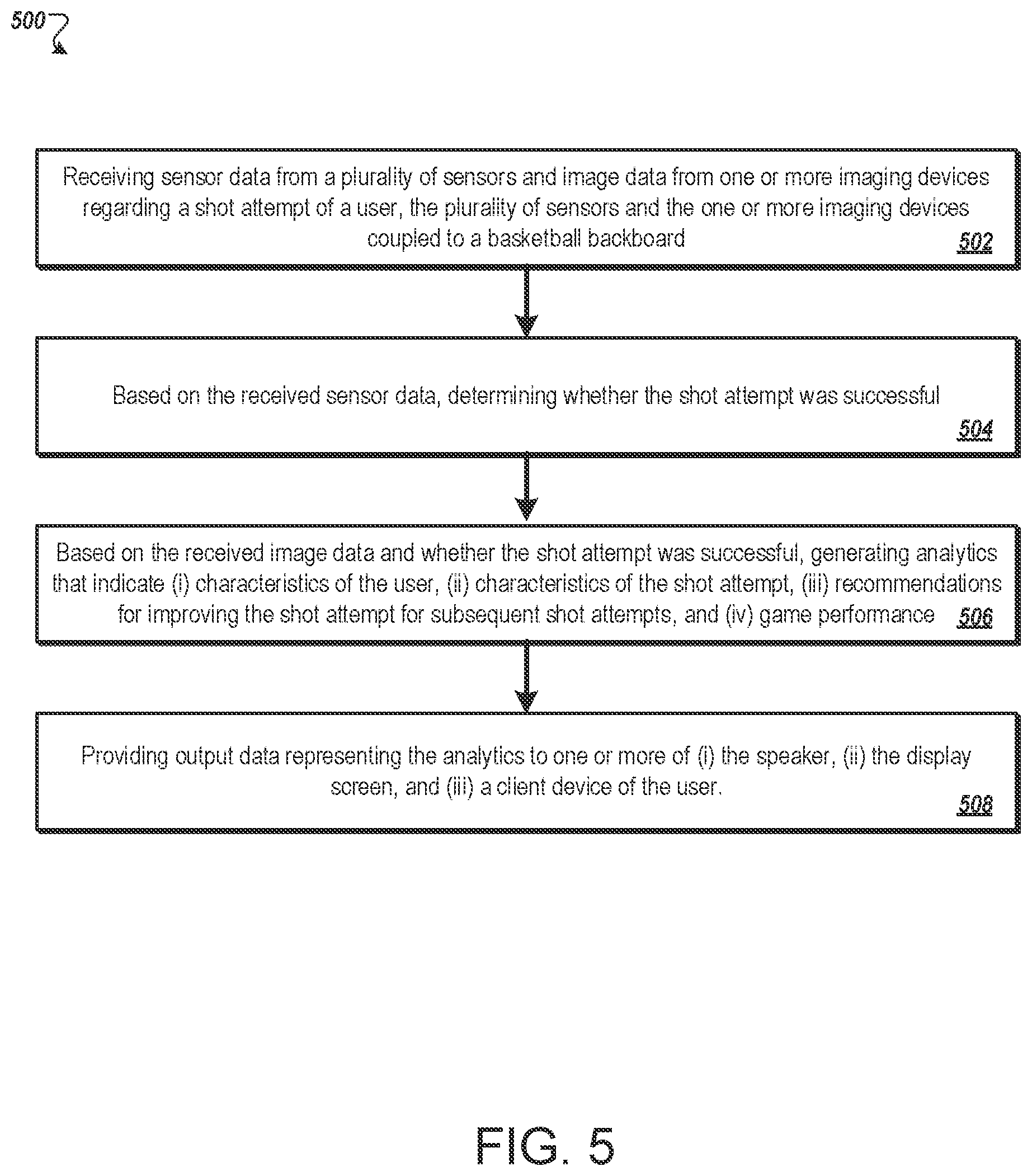 Patent US12097417 Figure 8 – Interactive basketball system