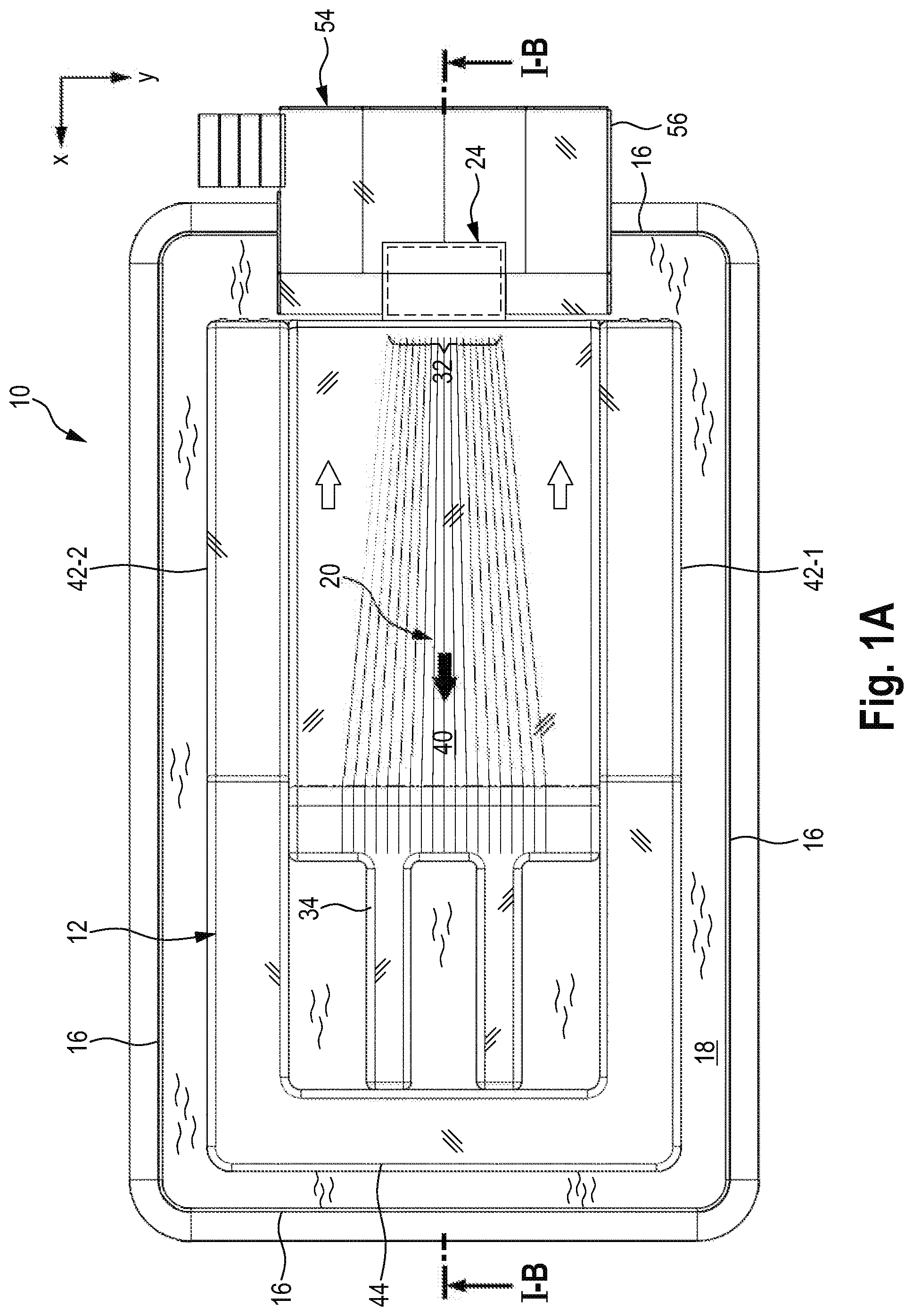Patent US12097418 Figure 1 – Pump cell for mobile surfing facility including radial pump and diffusor