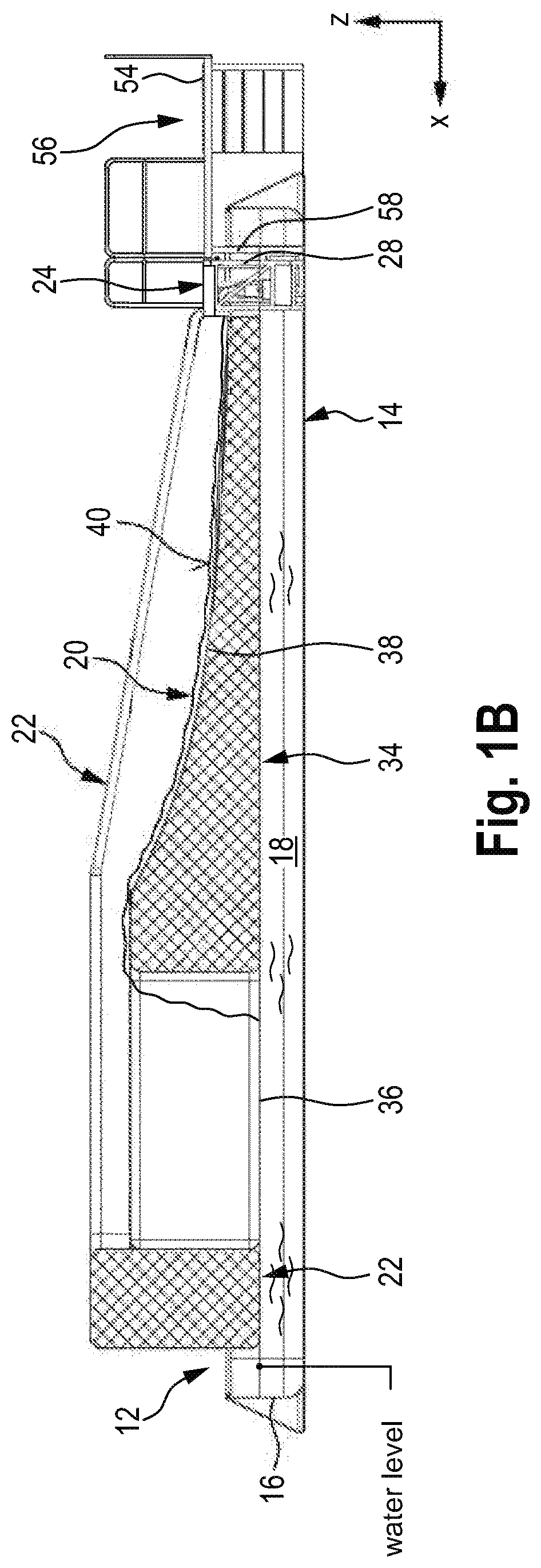 Patent US12097418 Figure 2 – Pump cell for mobile surfing facility including radial pump and diffusor