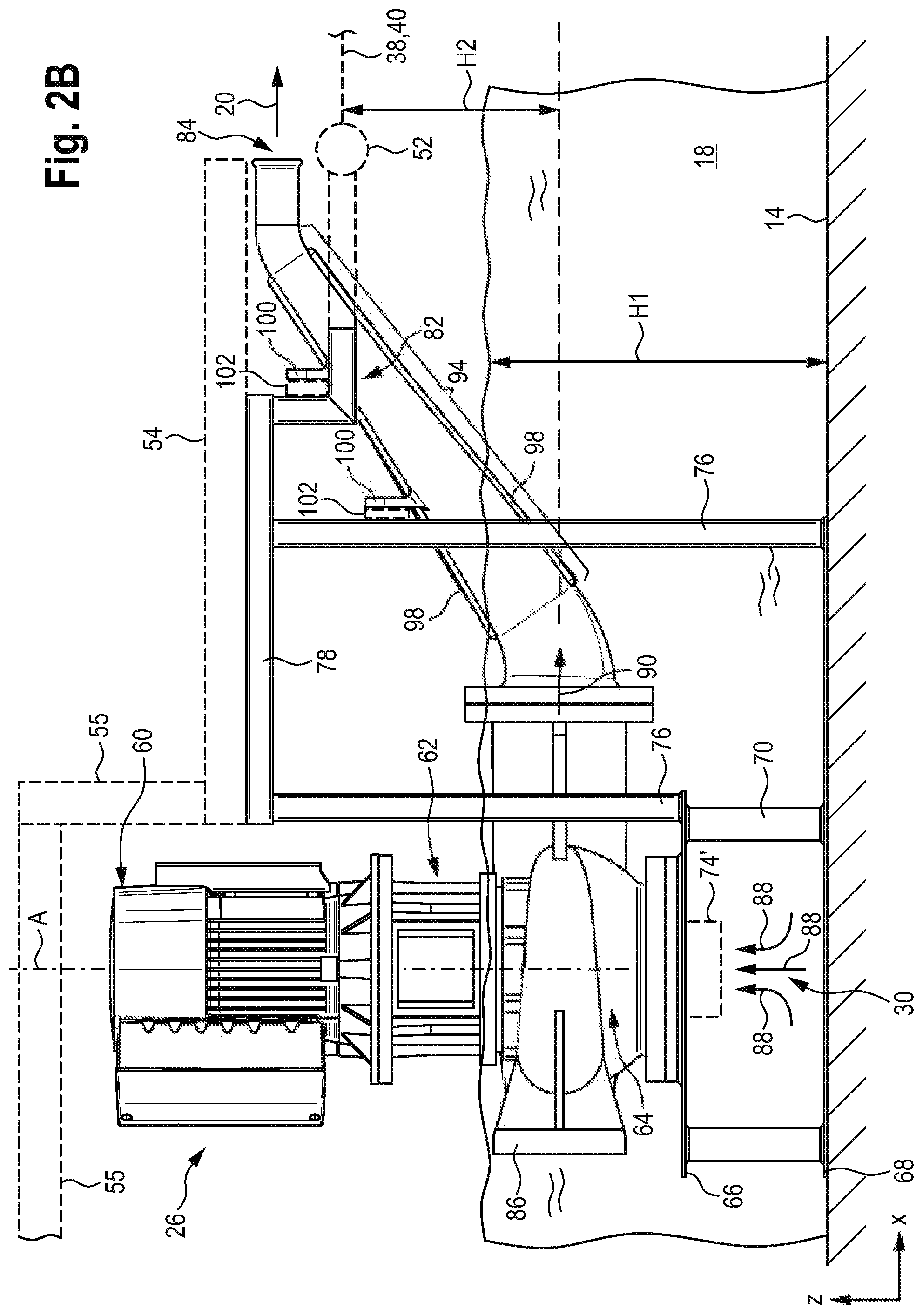 Patent US12097418 Figure 4 – Pump cell for mobile surfing facility including radial pump and diffusor