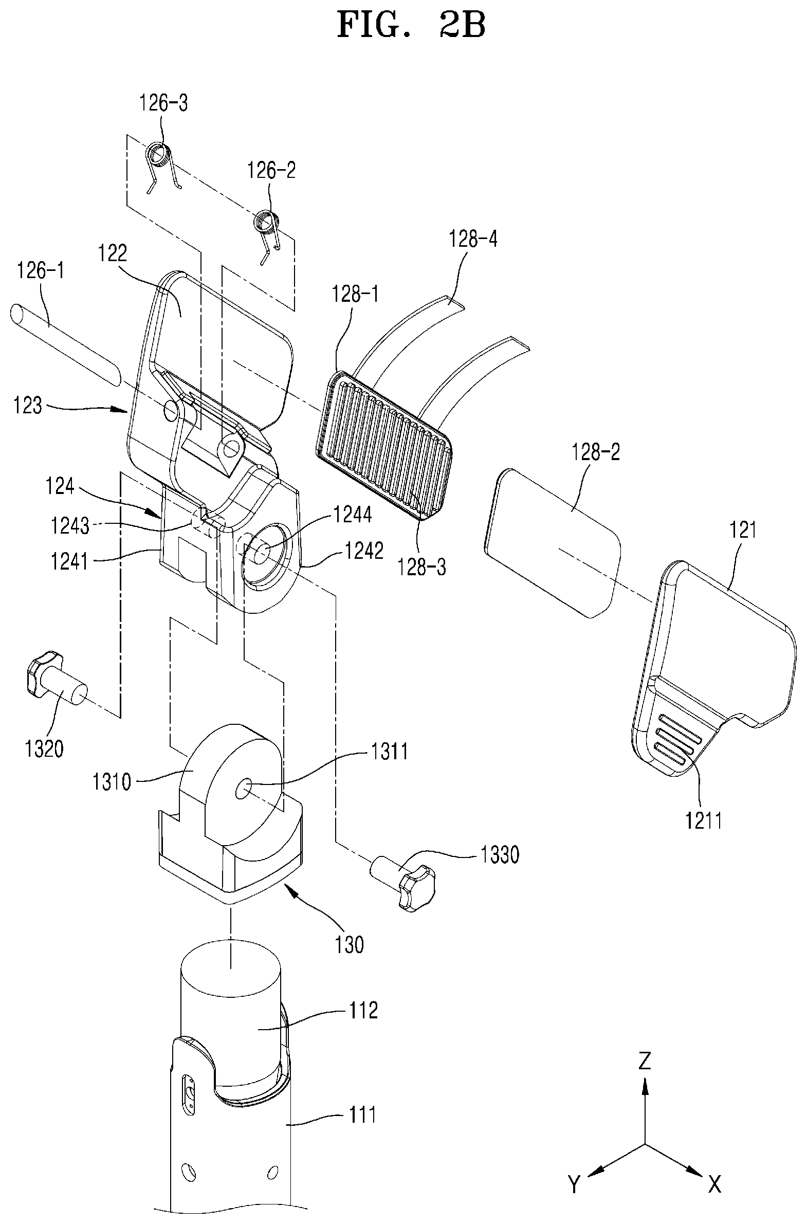 Patent US12097419 Figure 3 – Frame support module and bicycle simulator comprising same