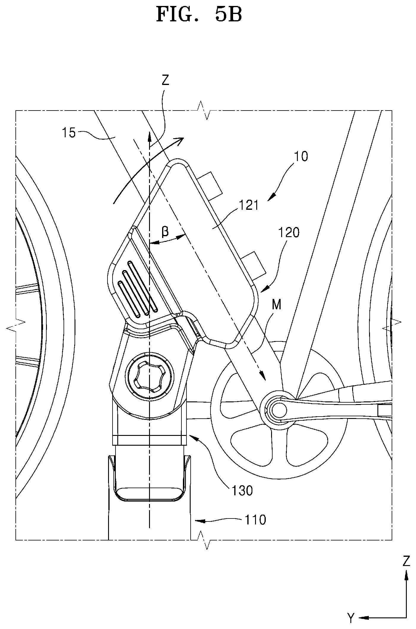 Patent US12097419 Figure 8 – Frame support module and bicycle simulator comprising same
