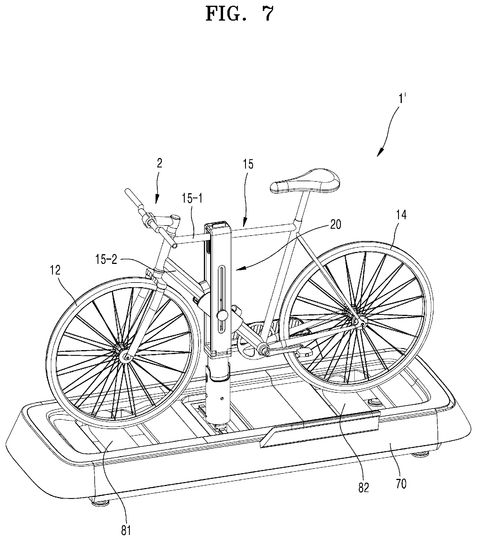 Patent US12097419 Figure 10 – Frame support module and bicycle simulator comprising same