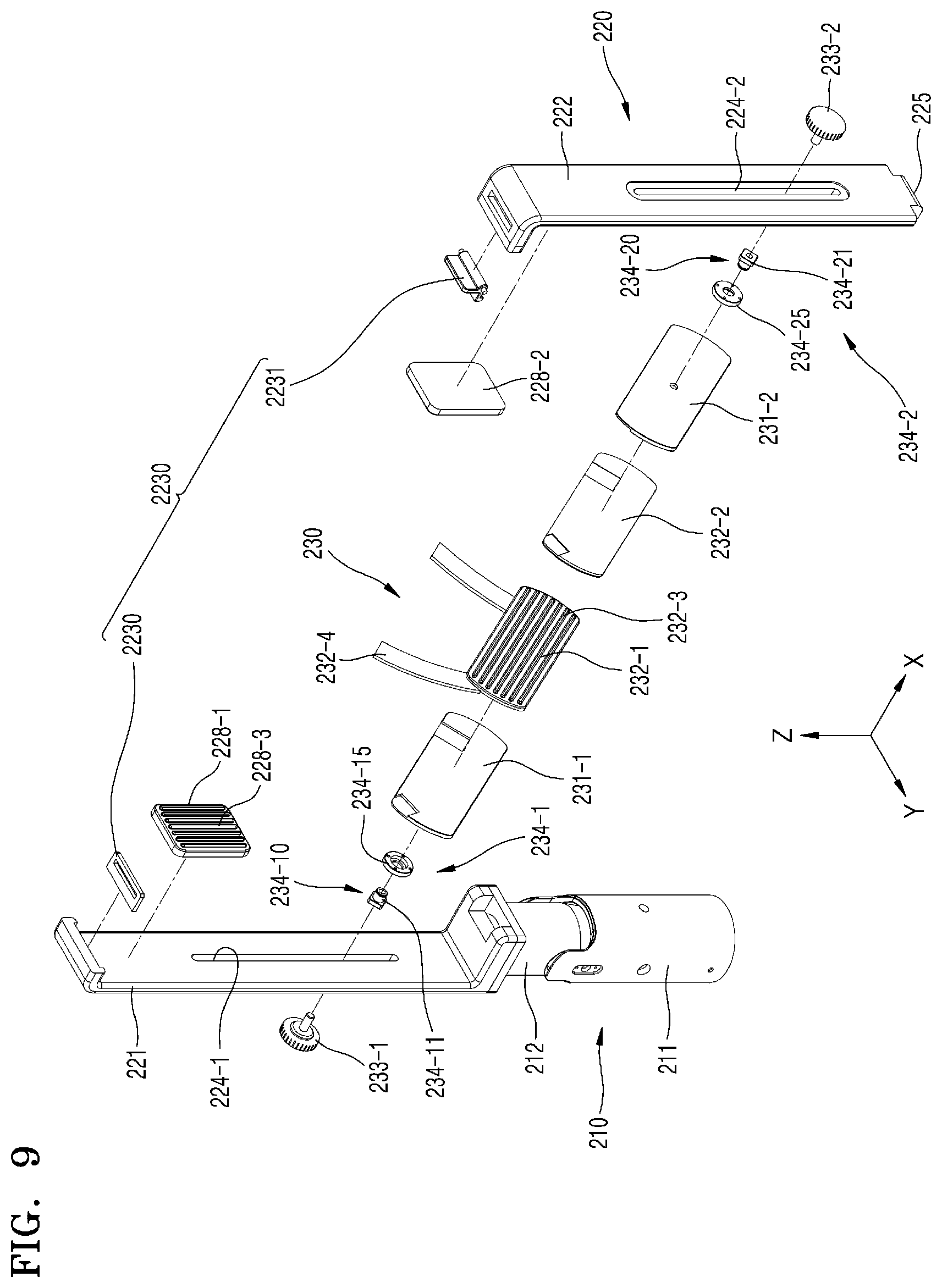 Patent US12097419 Figure 12 – Frame support module and bicycle simulator comprising same