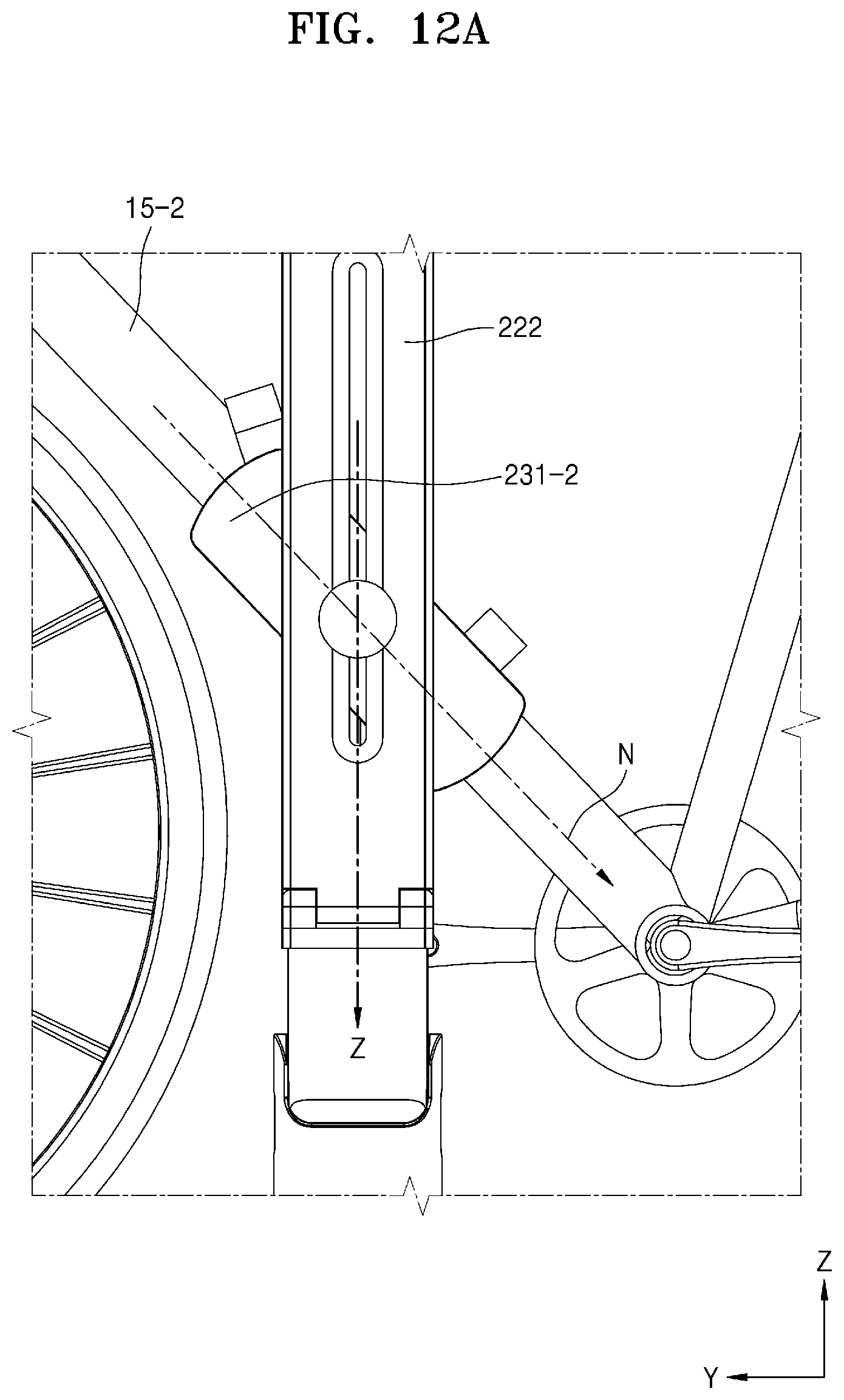 Patent US12097419 Figure 17 – Frame support module and bicycle simulator comprising same