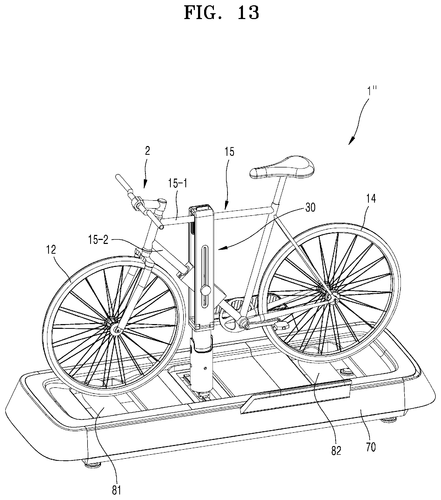 Patent US12097419 Figure 19 – Frame support module and bicycle simulator comprising same