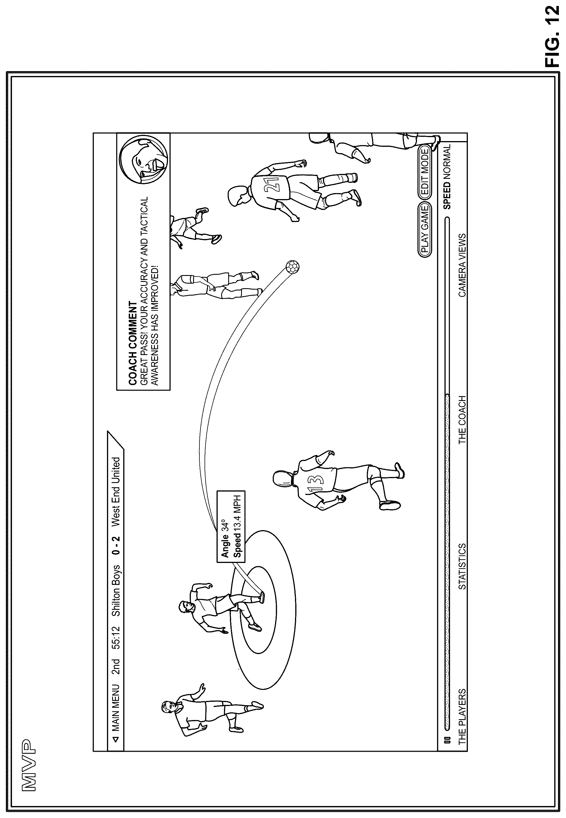 Patent US12097422 Figure 11 – Athletic training system and method