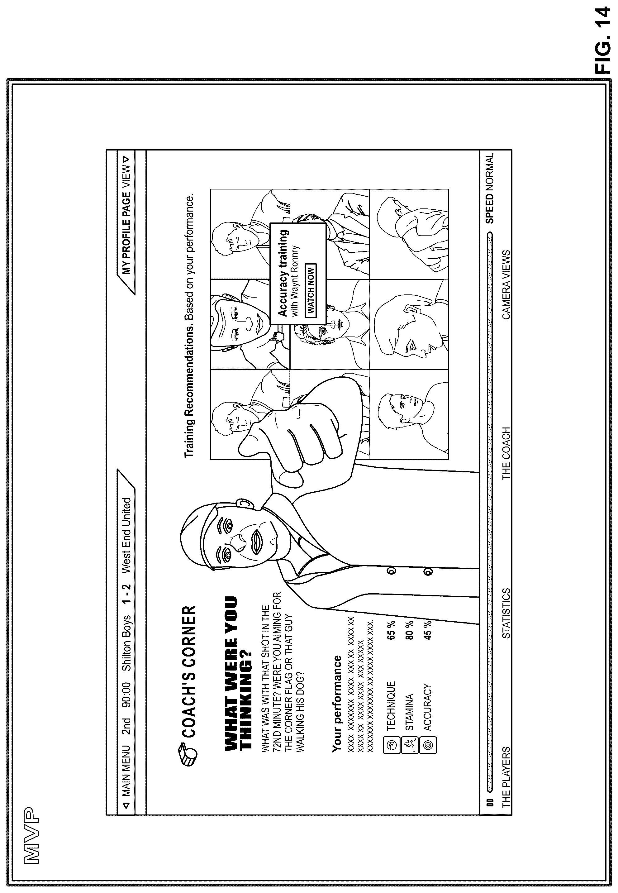 Patent US12097422 Figure 13 – Athletic training system and method