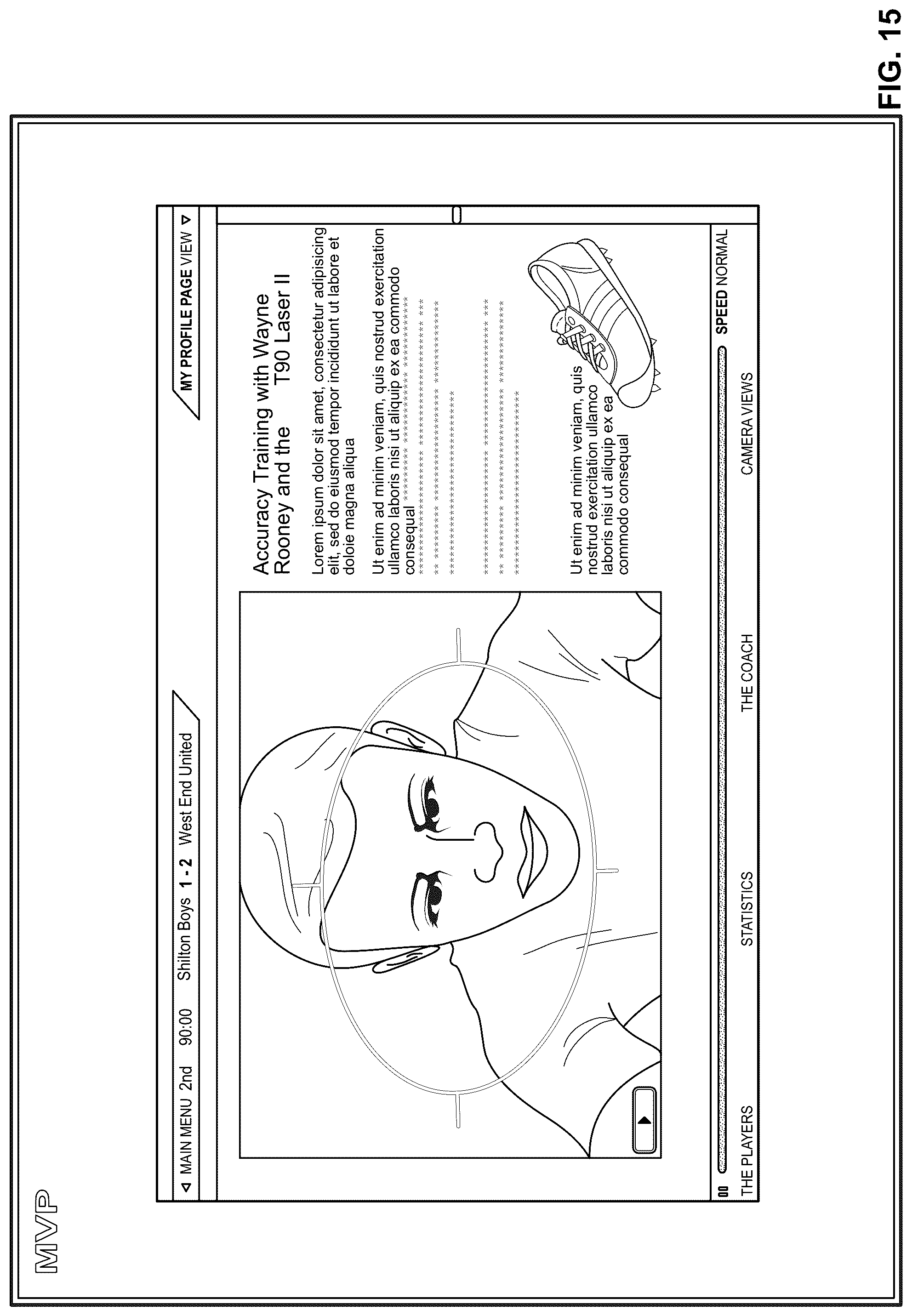 Patent US12097422 Figure 14 – Athletic training system and method