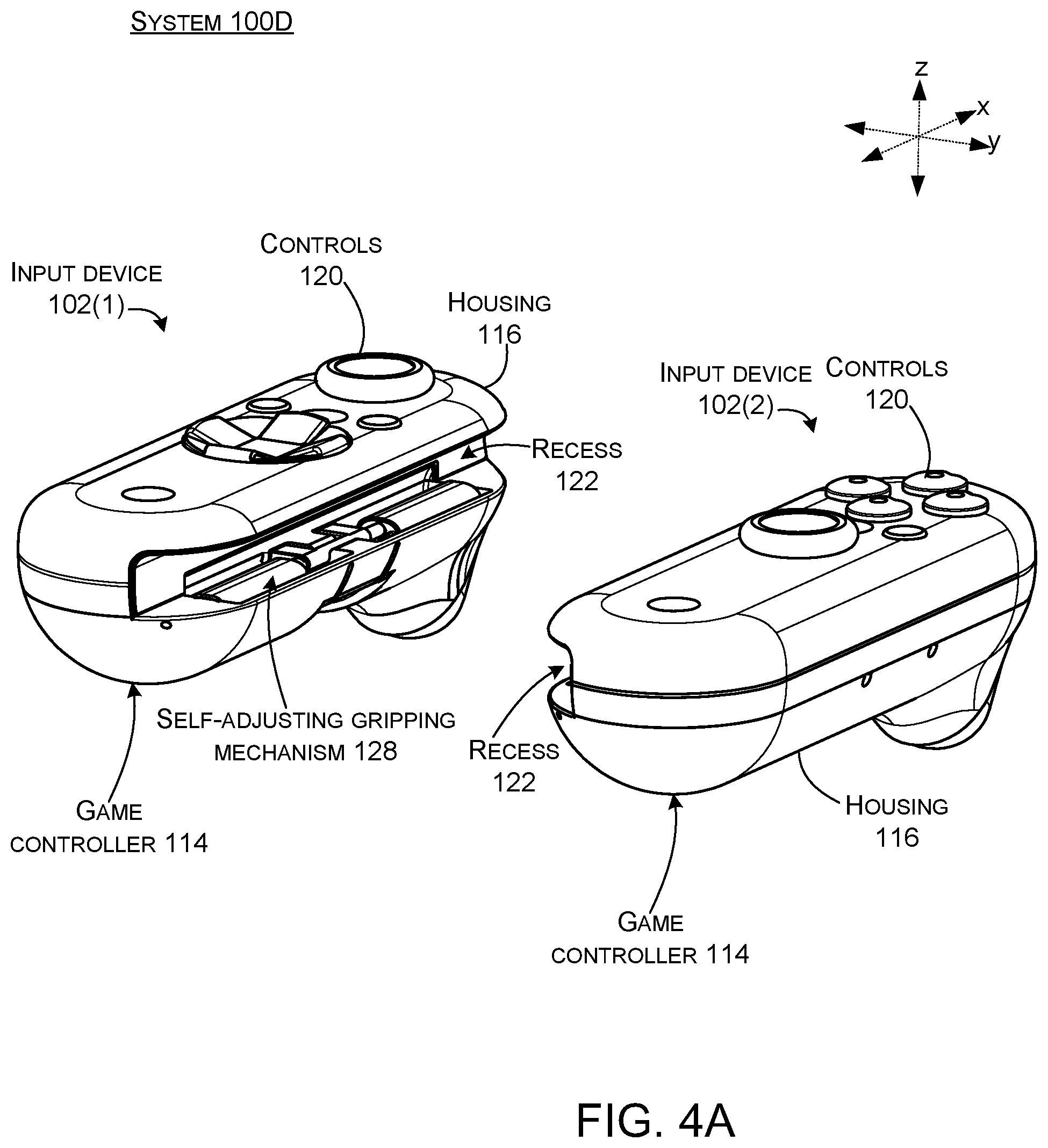 Patent US12097425 Figure 8 – Adaptable input devices