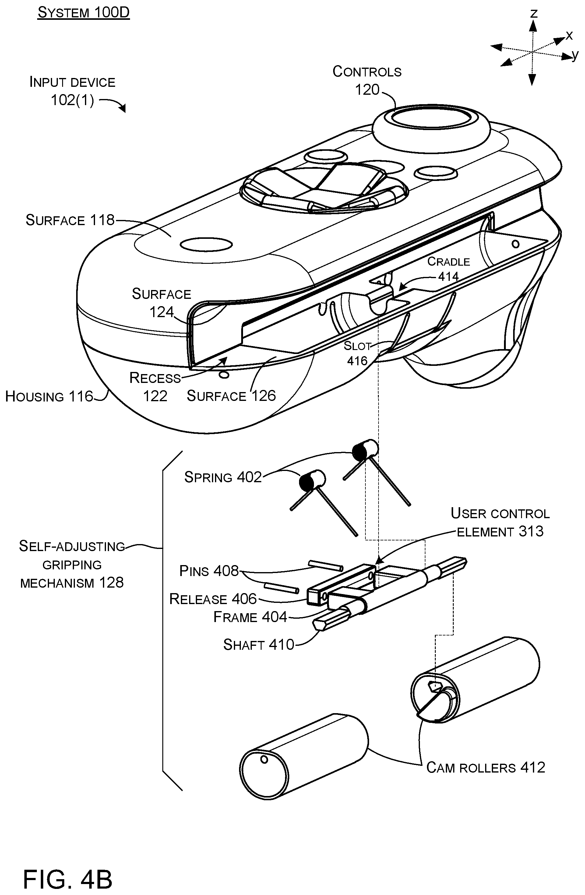 Patent US12097425 Figure 9 – Adaptable input devices