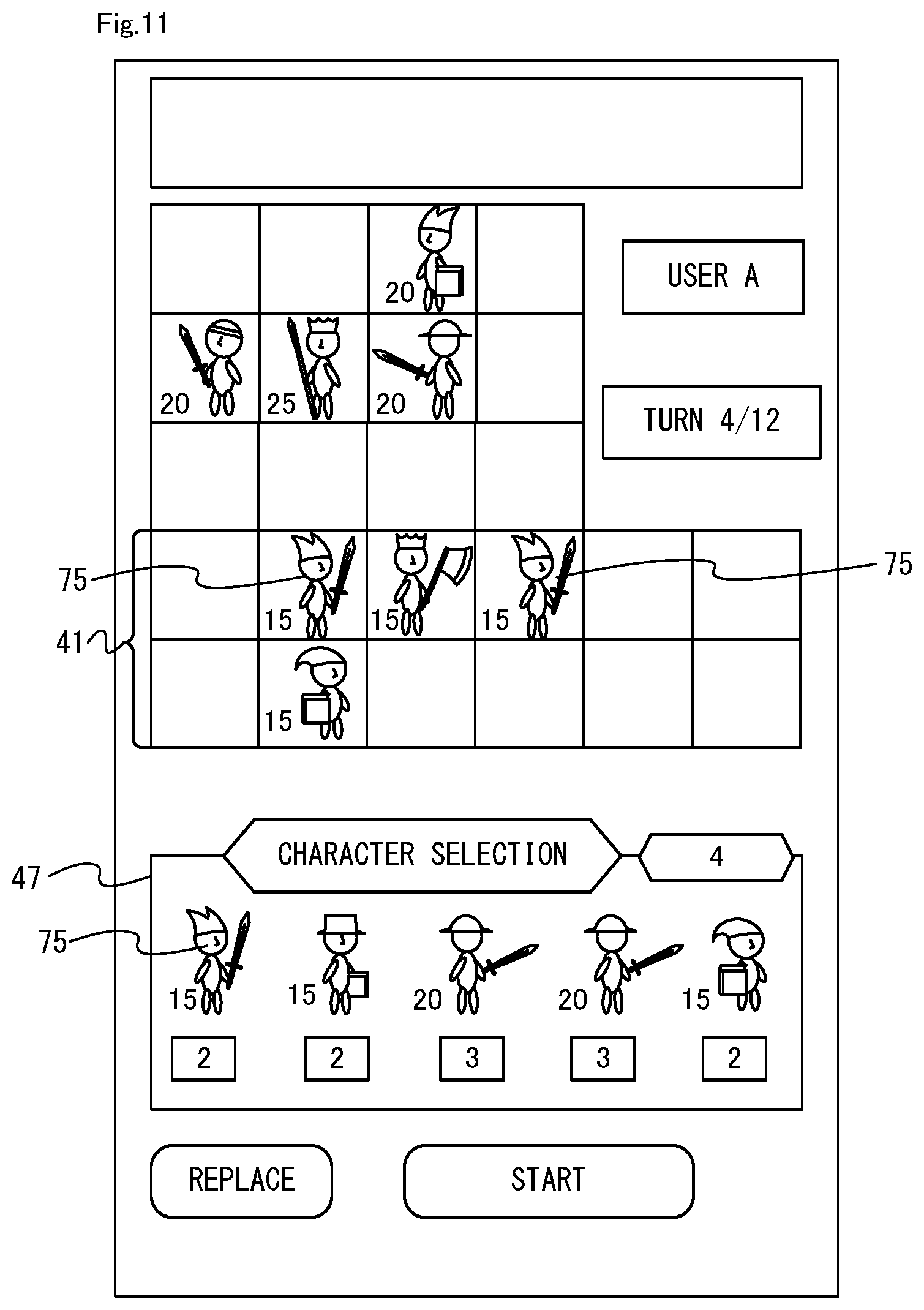 Patent US12097429 Figure 11 – Information processing system, information processing apparatus, storage medium, and game processing method