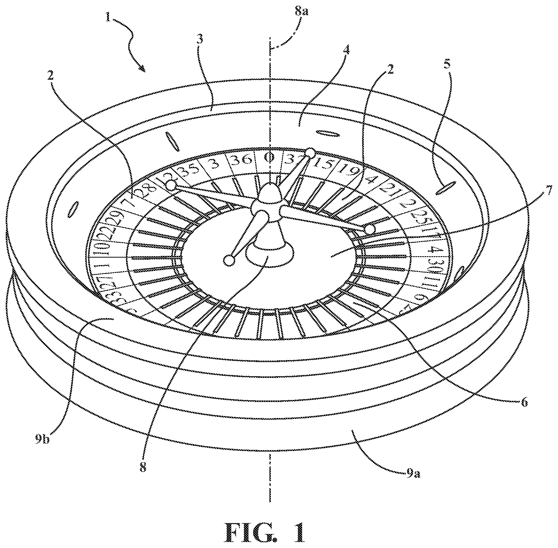 Patent US12097440 Figure 1 – Wheel game apparatus and wagering game methods