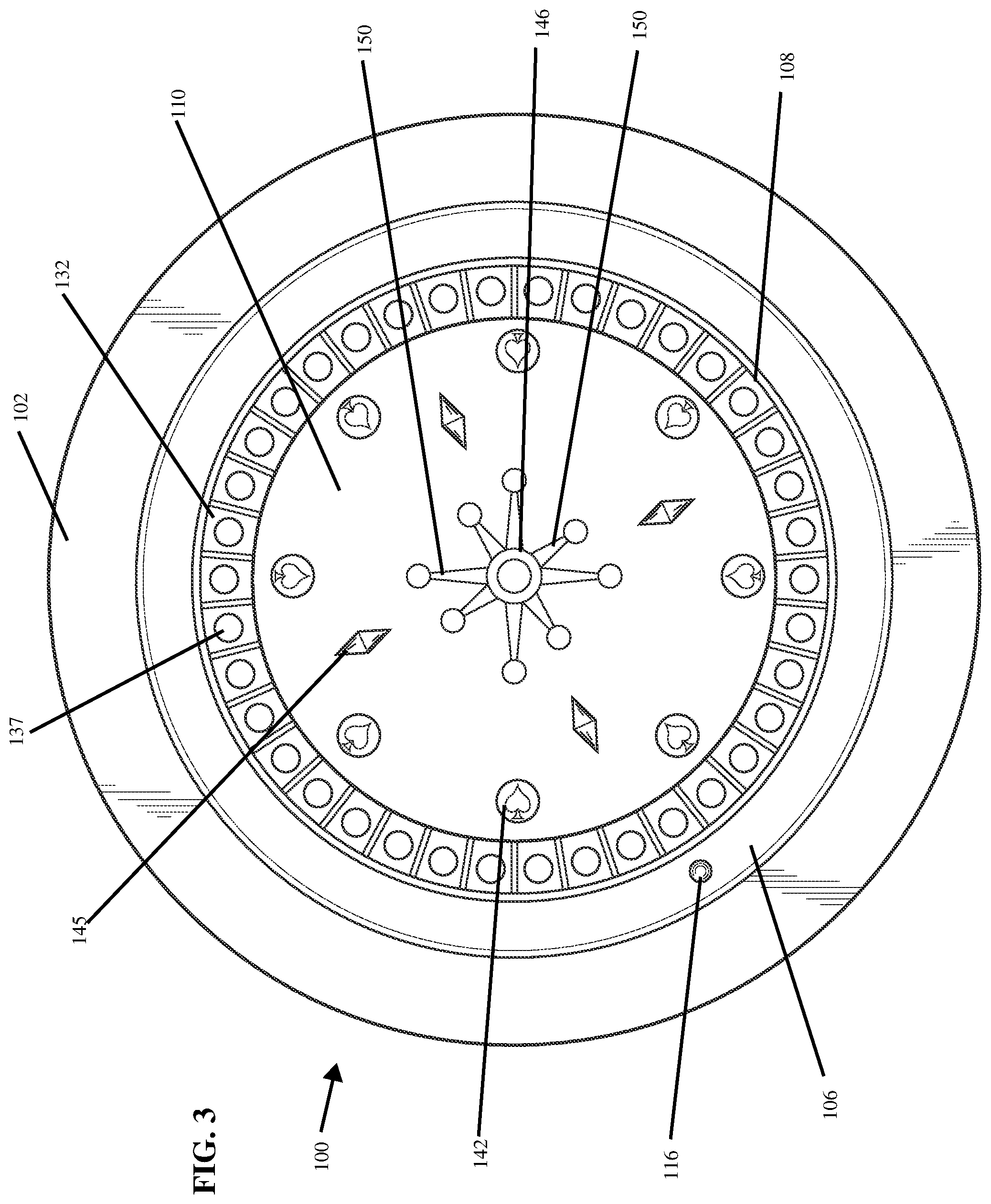Patent US12097440 Figure 3 – Wheel game apparatus and wagering game methods