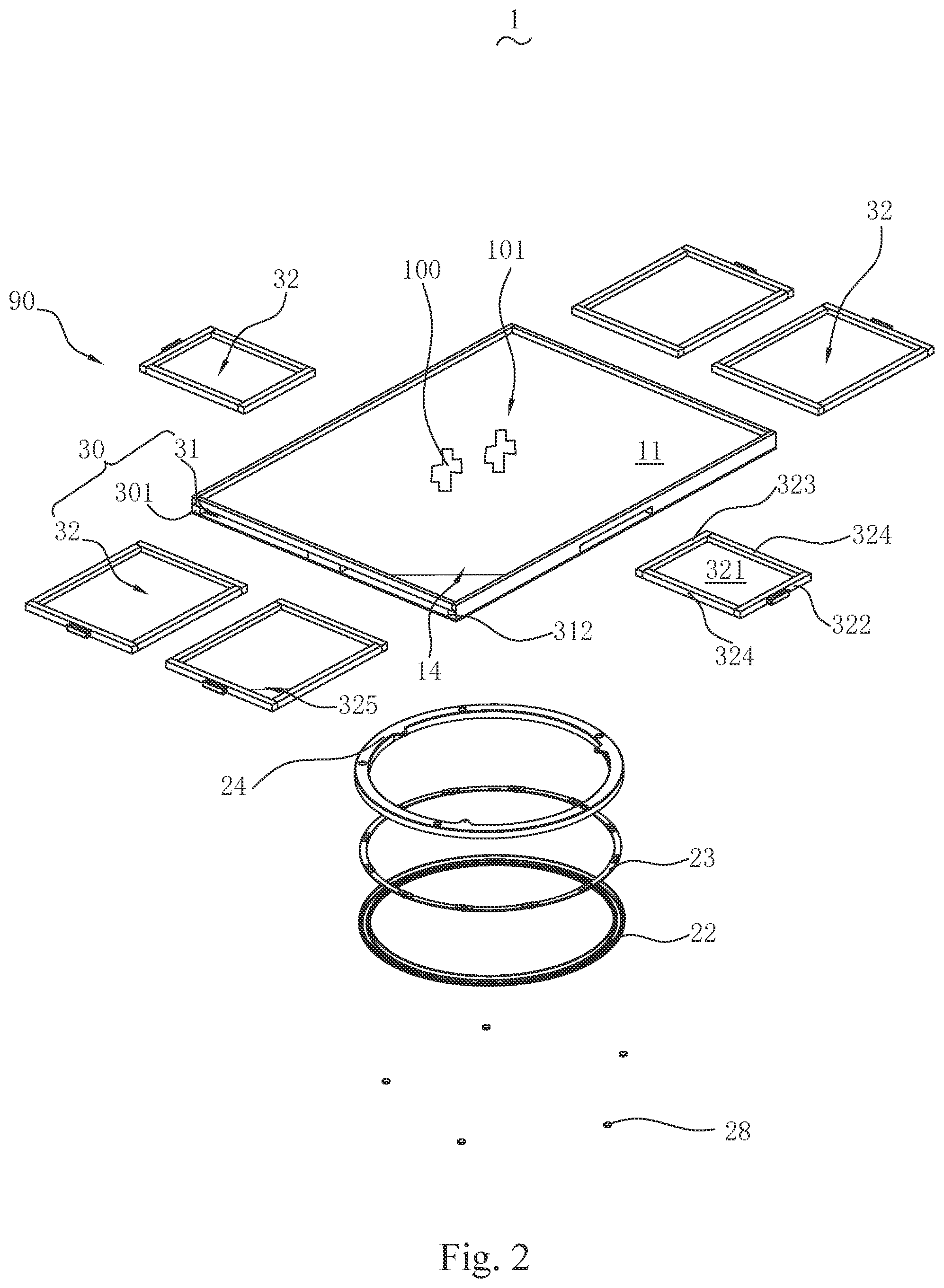 Patent US12097443 Figure 2 – Movable puzzle platform