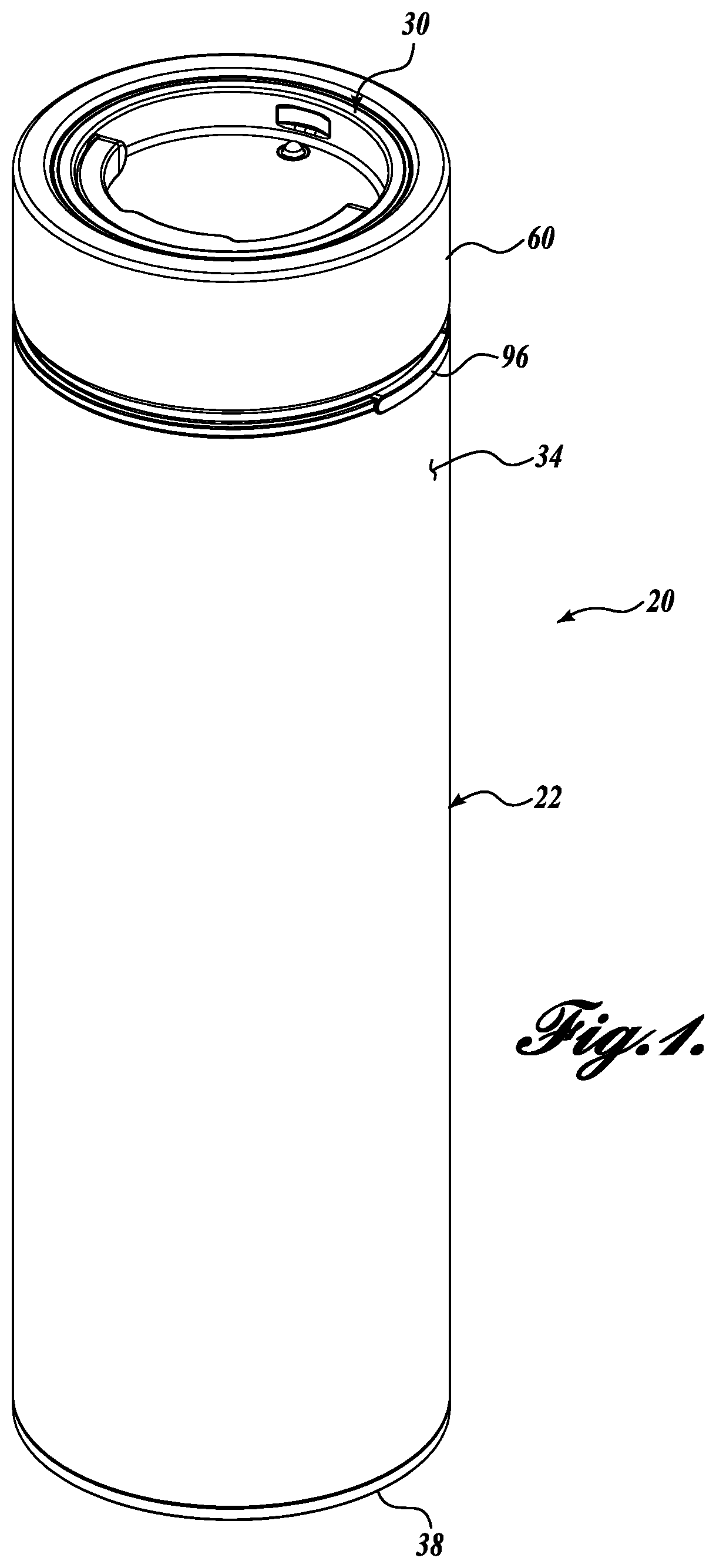 Patent US12097450 Figure 1 – Filtration container assemblies and methods
