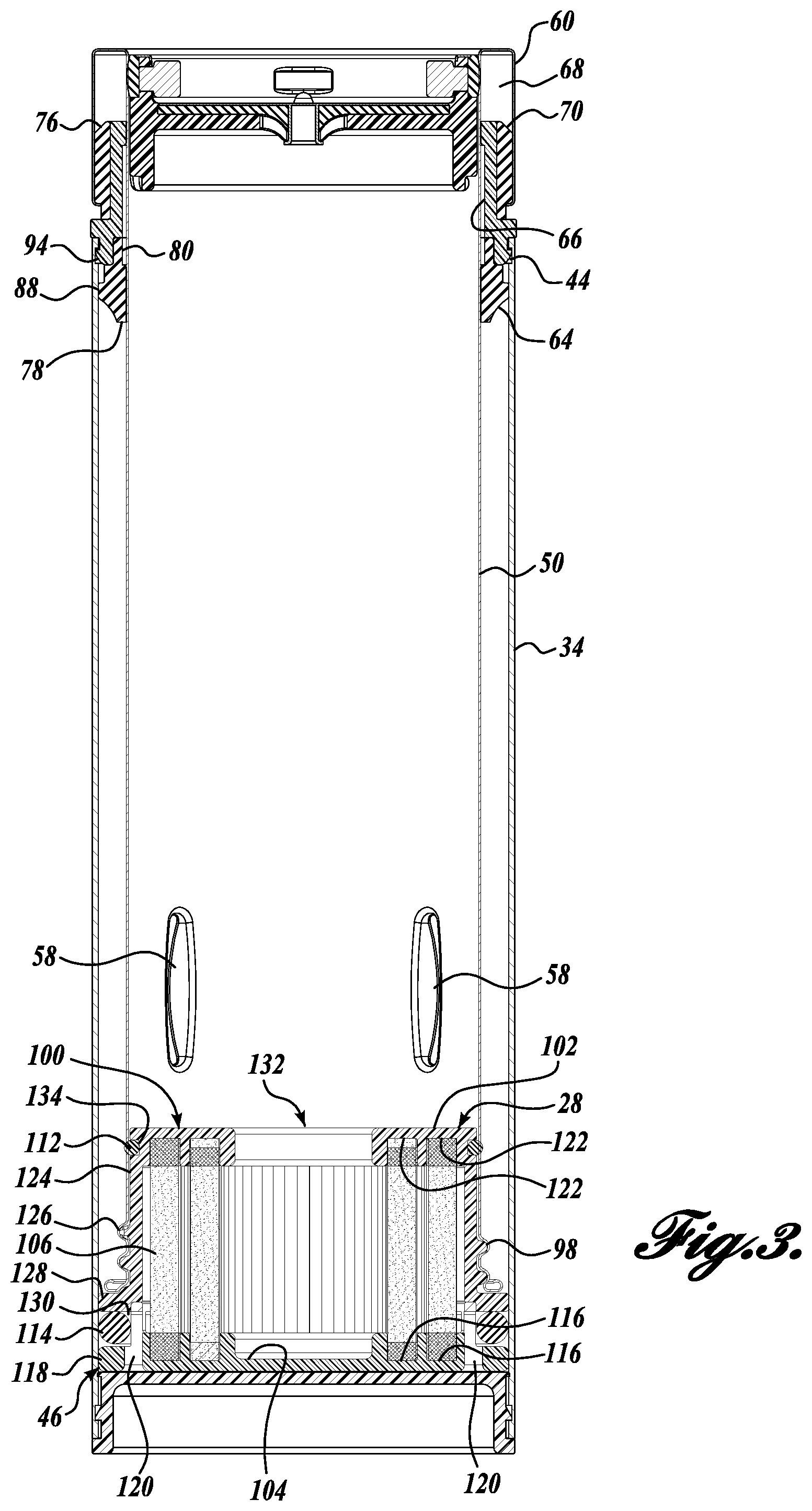 Patent US12097450 Figure 3 – Filtration container assemblies and methods