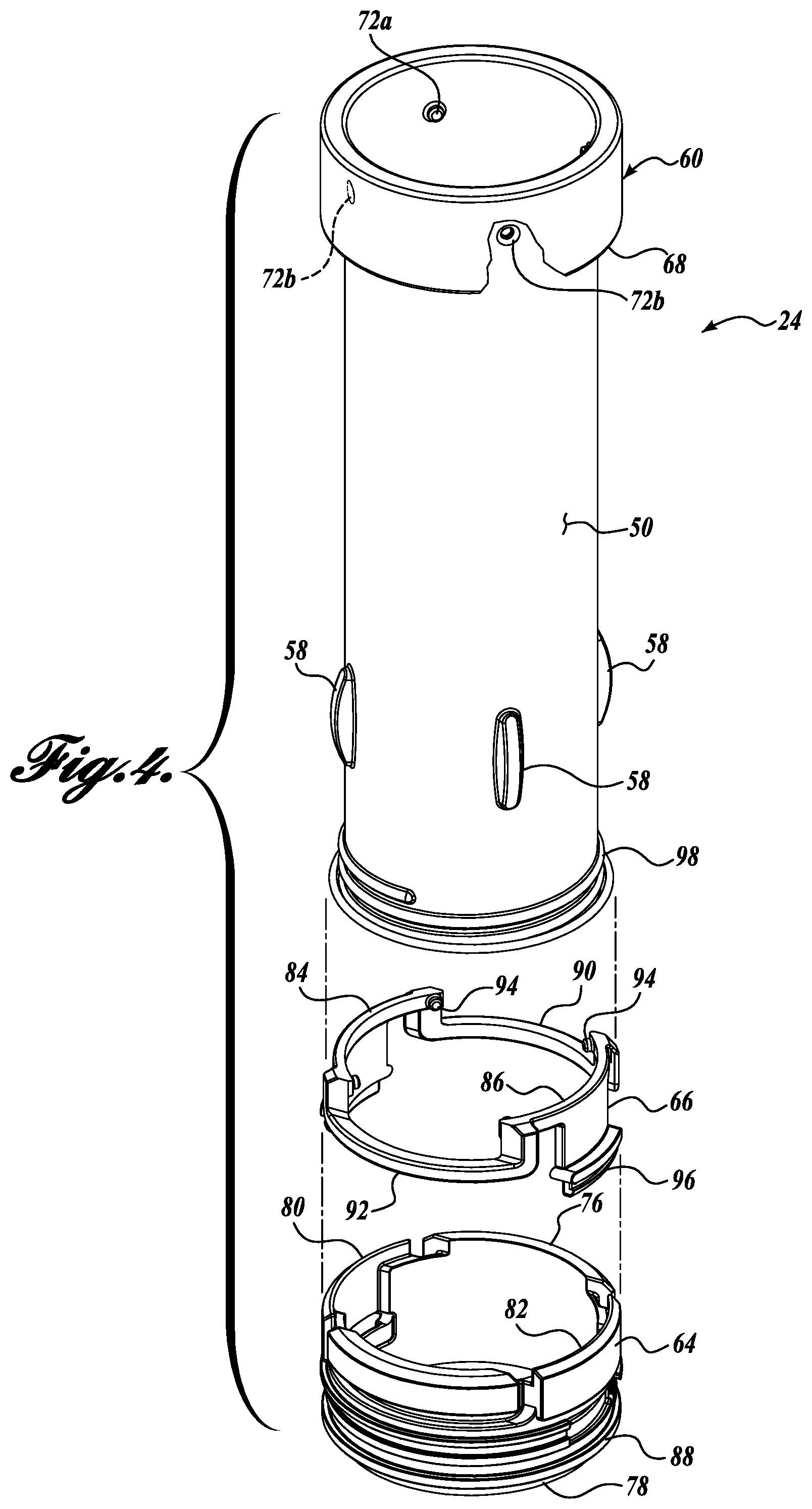 Patent US12097450 Figure 4 – Filtration container assemblies and methods