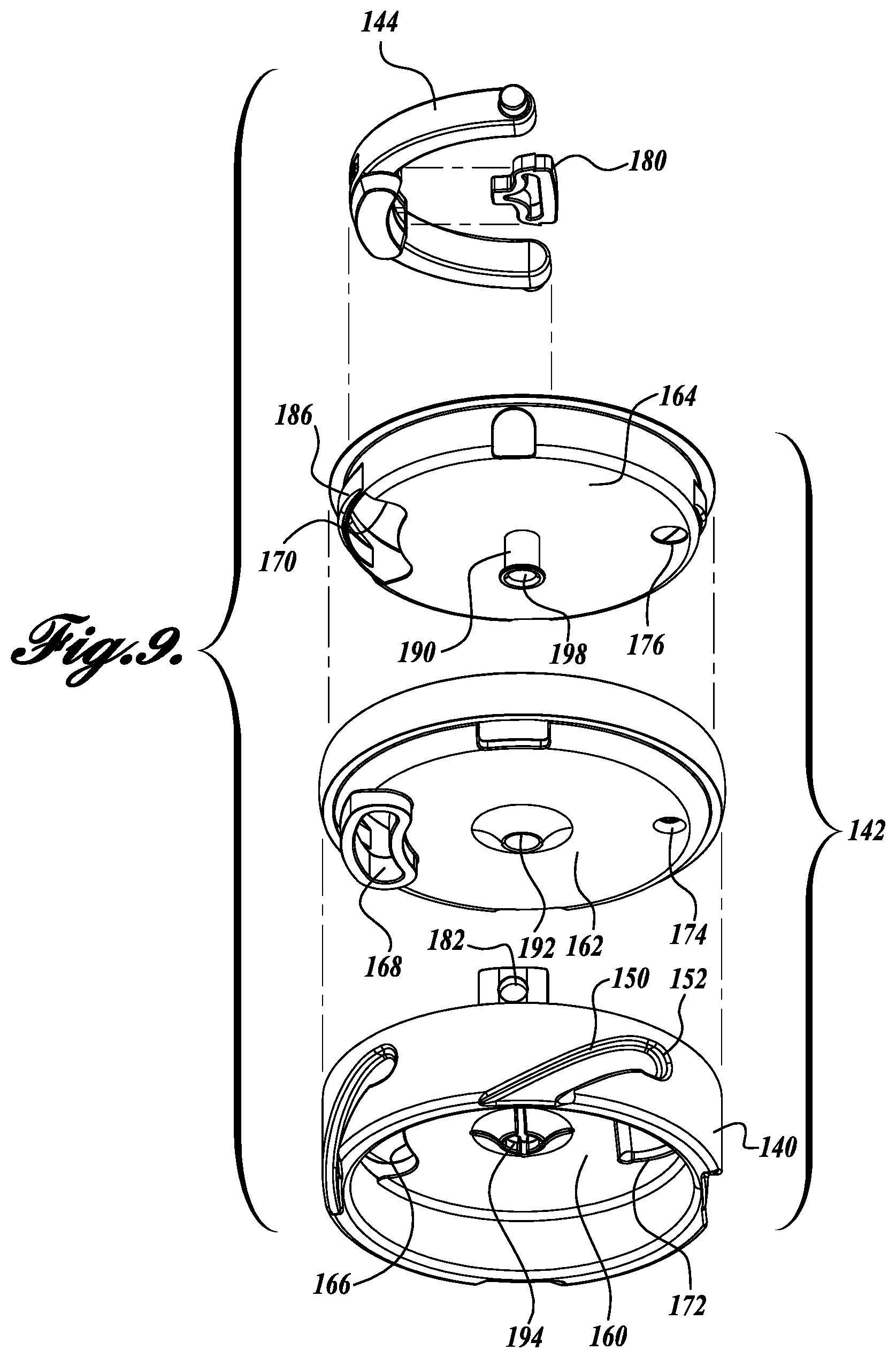 Patent US12097450 Figure 8 – Filtration container assemblies and methods