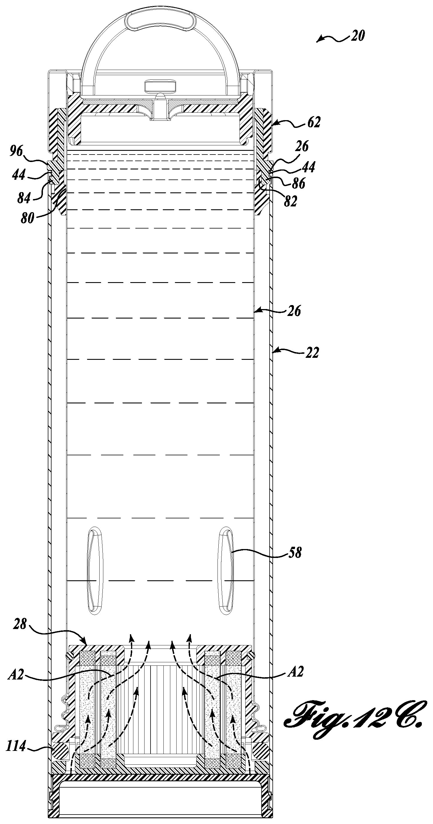 Patent US12097450 Figure 12 – Filtration container assemblies and methods