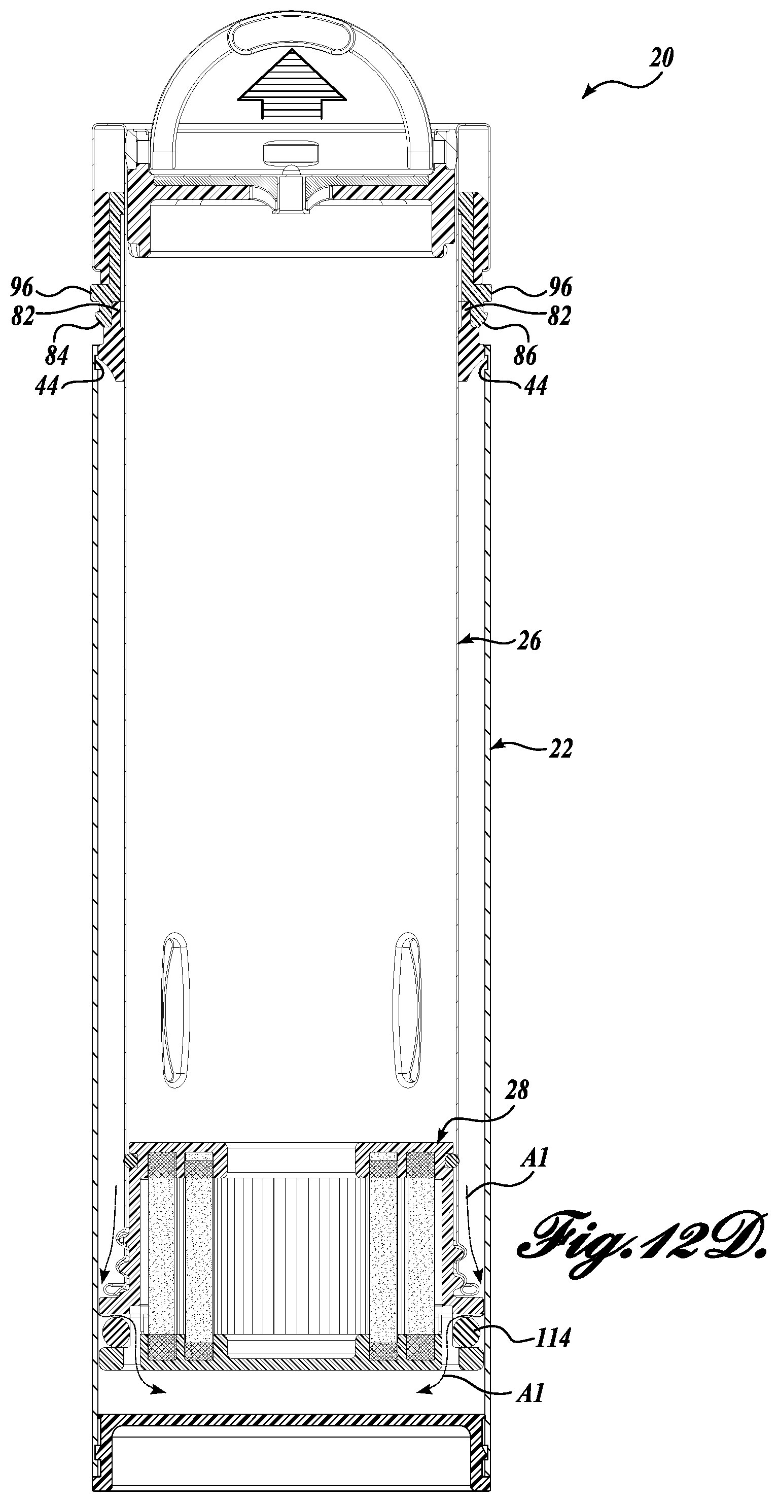Patent US12097450 Figure 13 – Filtration container assemblies and methods