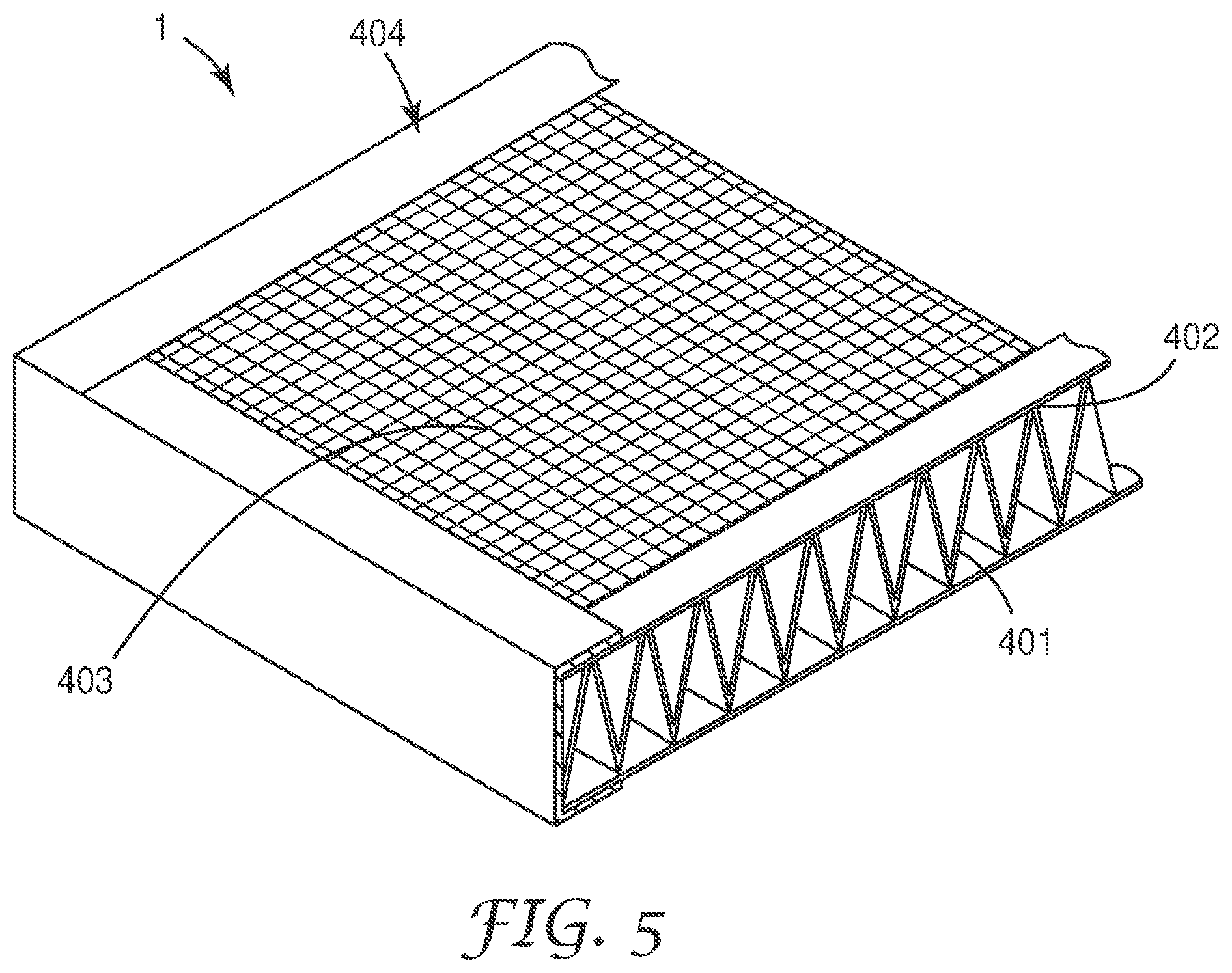 Patent US12097454 Figure 4 – Air-filter media including a relofted spunbonded web, and methods of making and using