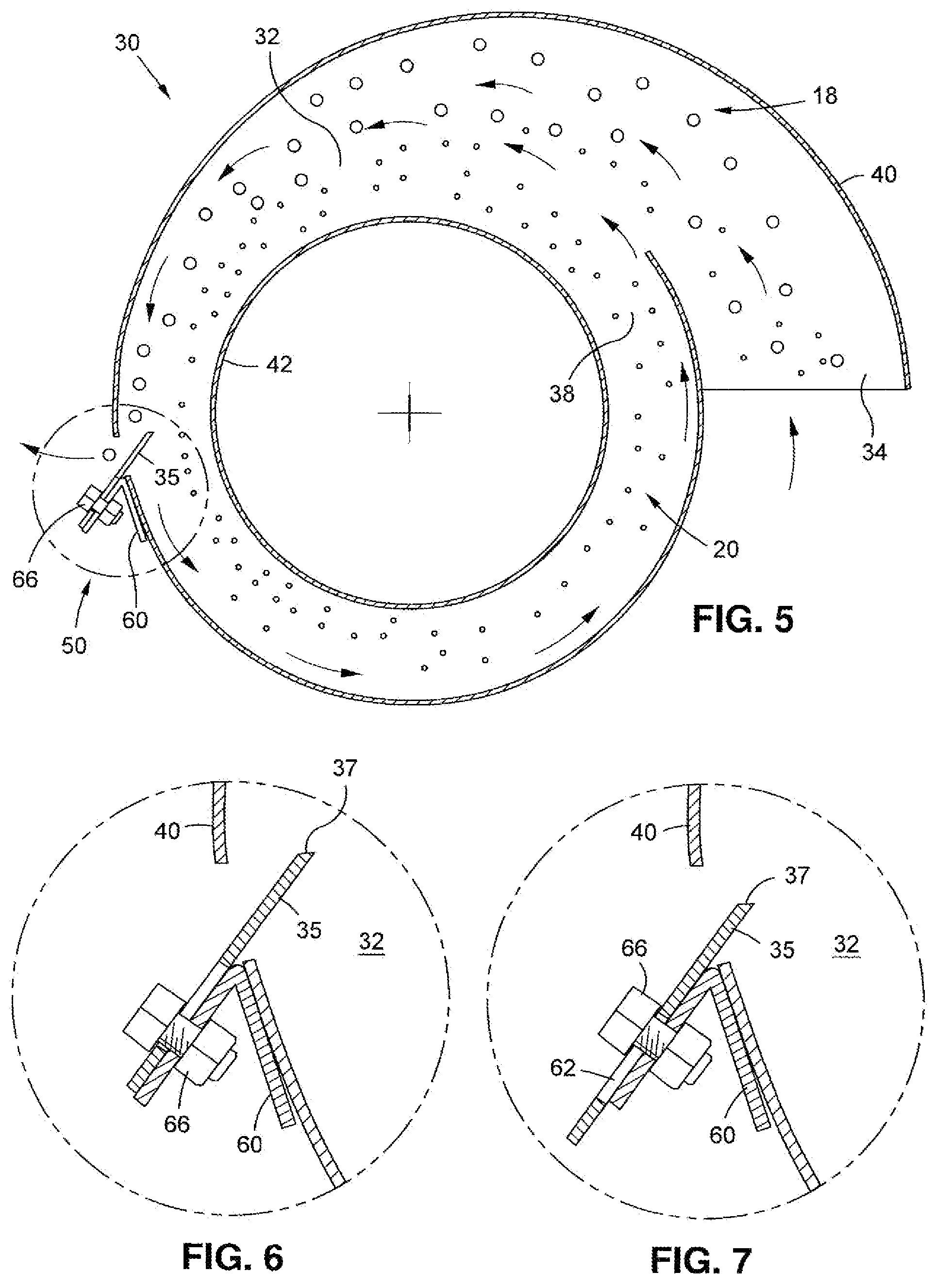 Patent US12097457 Figure 3 – Adjustable abrasive and dust separator
