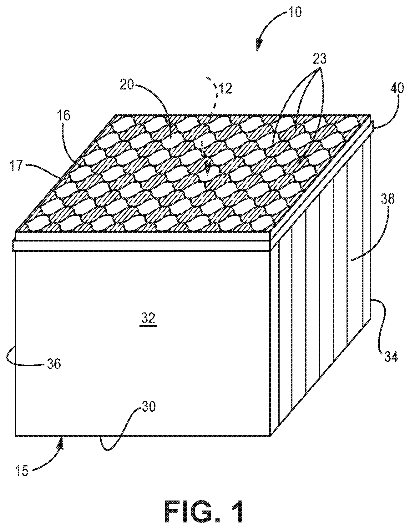 Patent US12097459 Figure 1 – Fluted filtration media, filtration media packs, and filtration elements