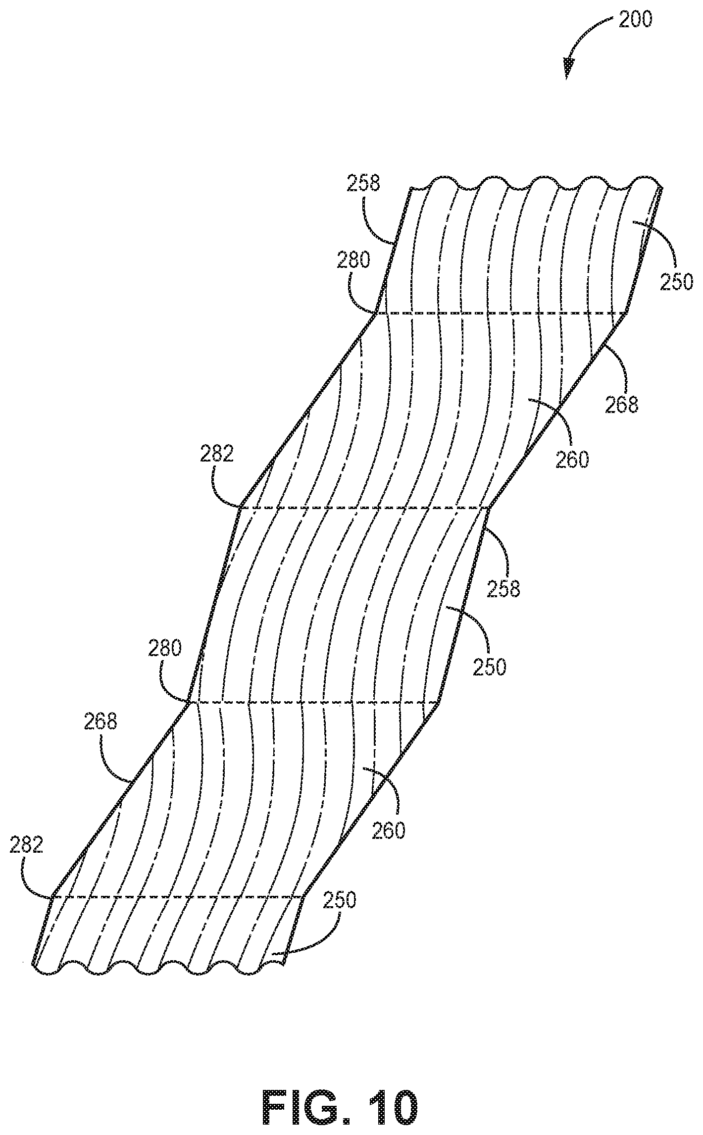 Patent US12097459 Figure 10 – Fluted filtration media, filtration media packs, and filtration elements