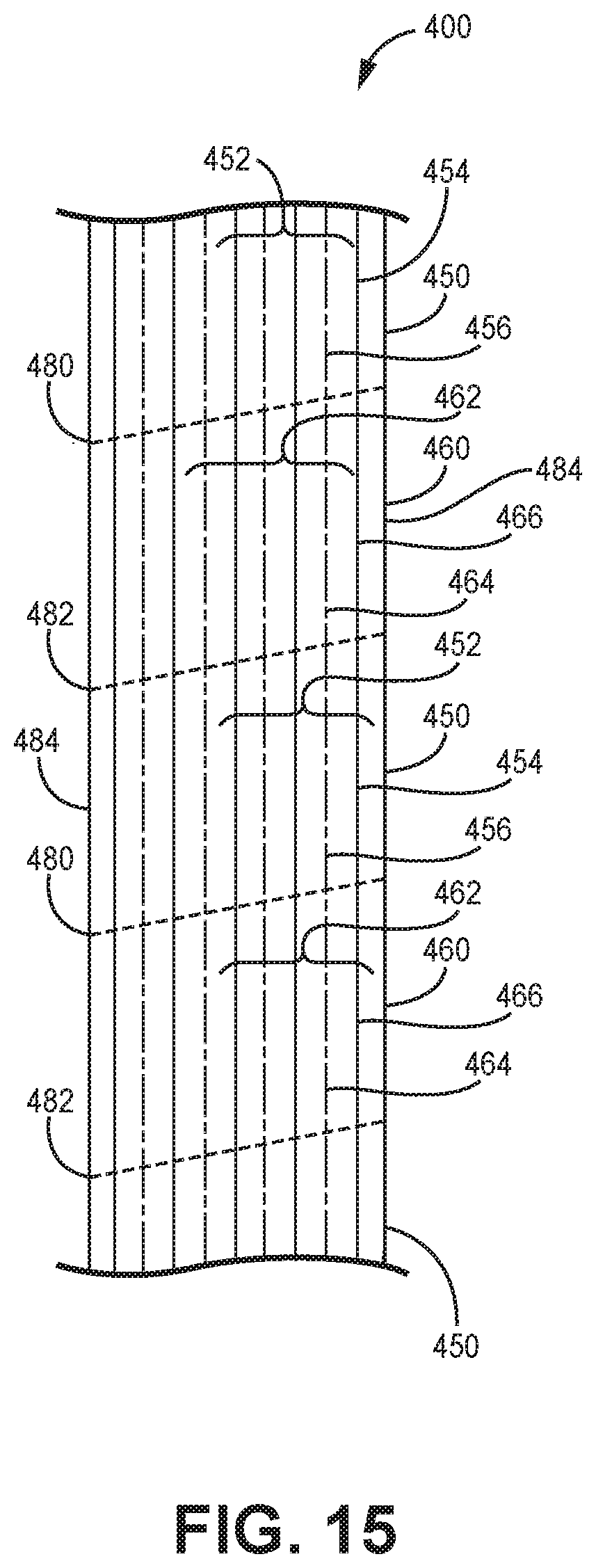 Patent US12097459 Figure 15 – Fluted filtration media, filtration media packs, and filtration elements