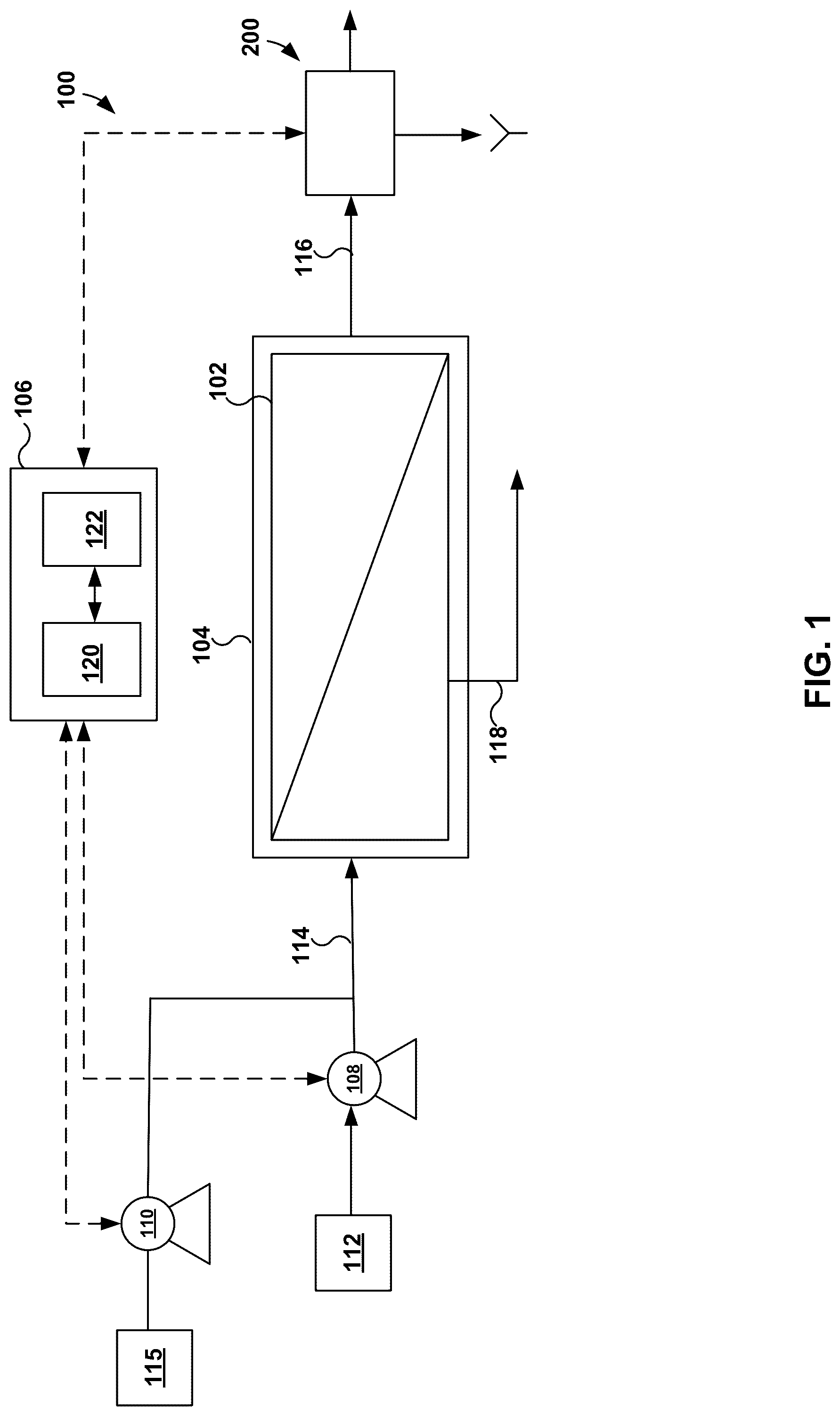 Patent US12097467 — Systems and techniques for cleaning pressure membrane systems using a water-in-air cleaning stream — Figure 1