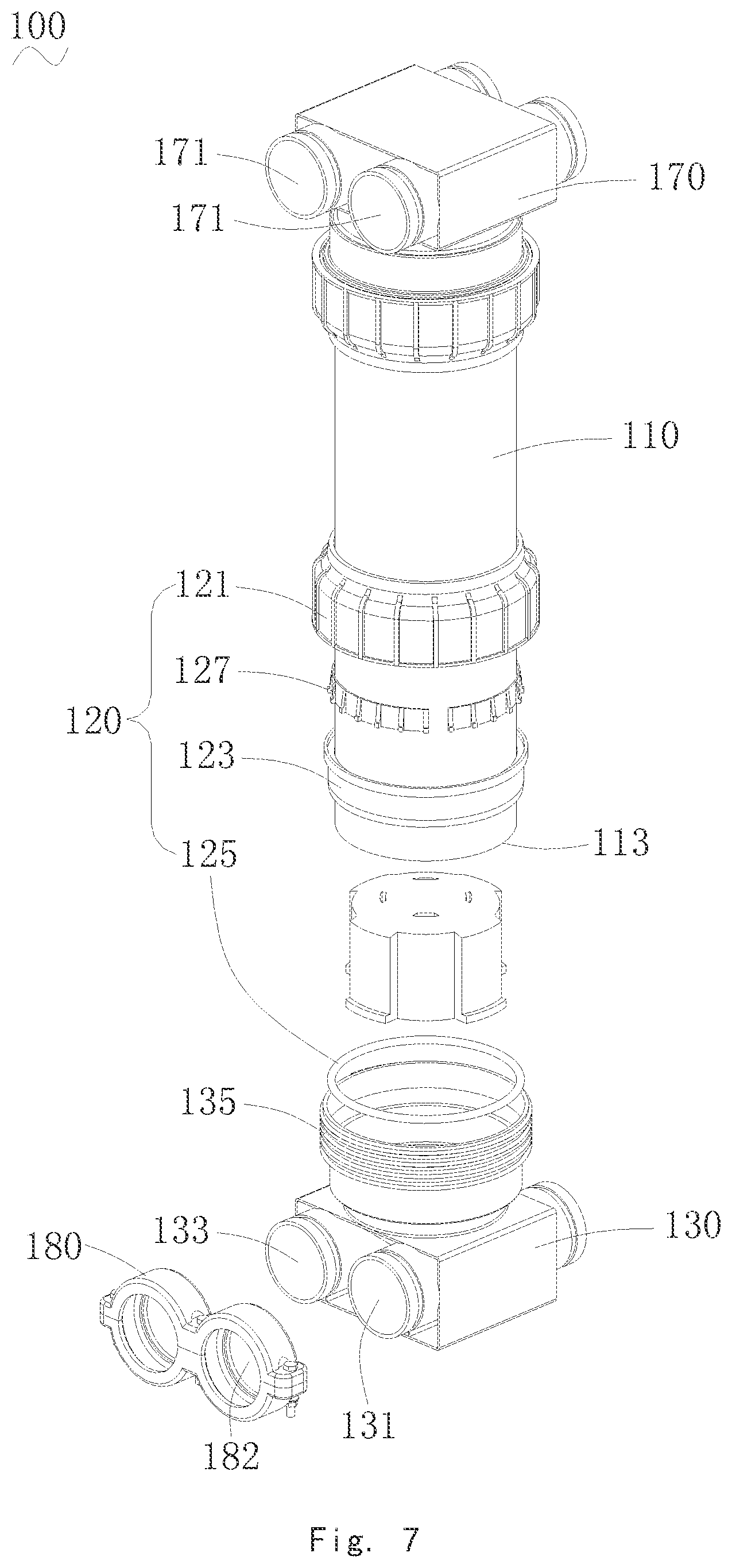 Patent US12097468 Figure 6 – External pressure type hollow fiber membrane component, filtration membrane component, and membrane filtration module