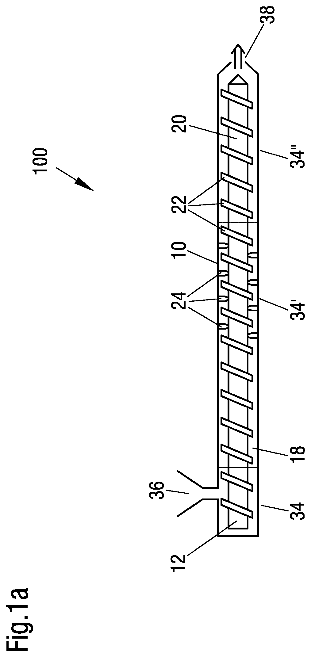 Patent US12097474 Figure 1 – Double-bladed worm shaft for a mixing and kneading machine, wherein each of the blade elements has an elliptic, oval, or biconvex outer peripheral surface in the top view