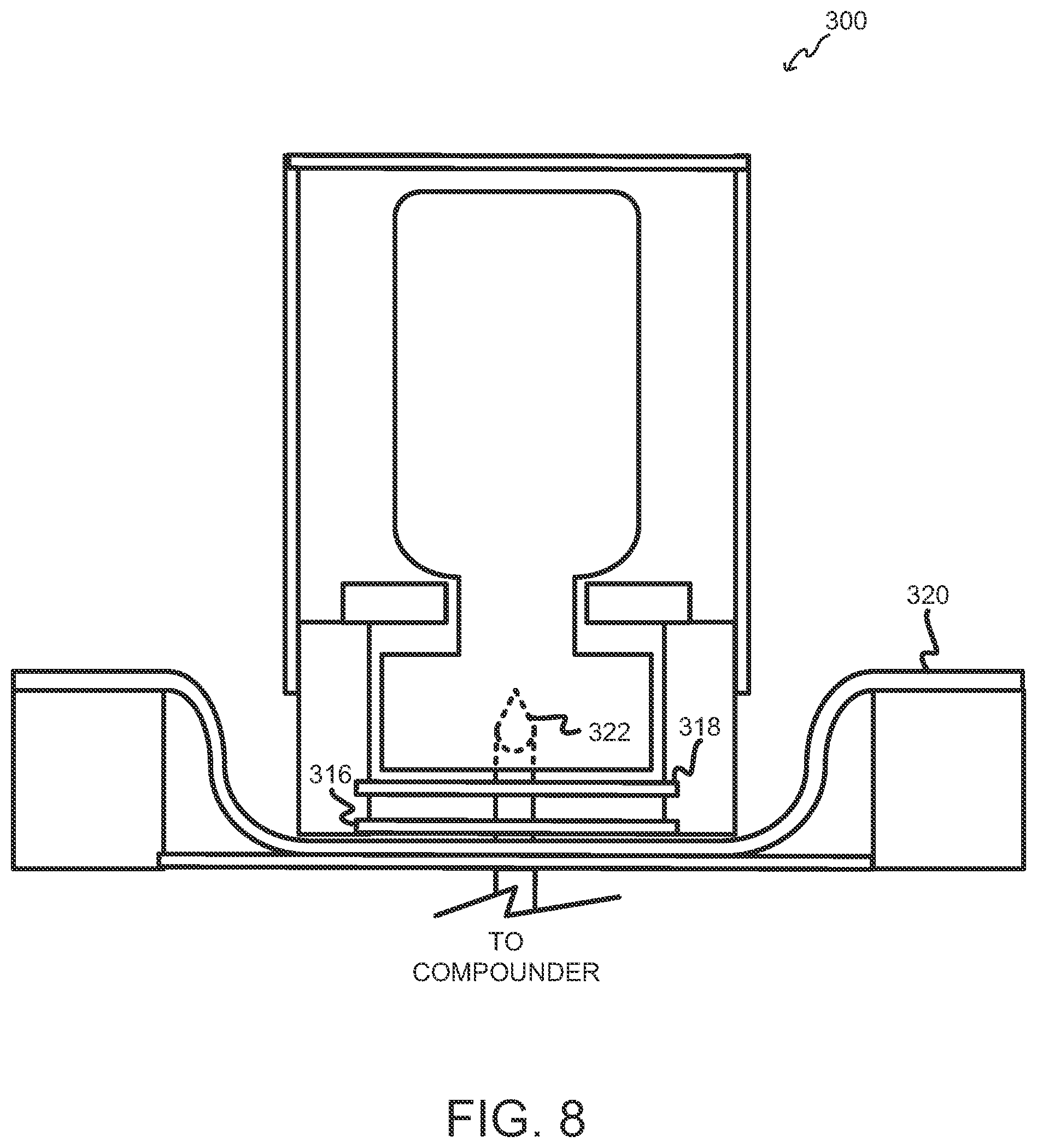 Patent US12097476 Figure 8 – Compounder apparatus