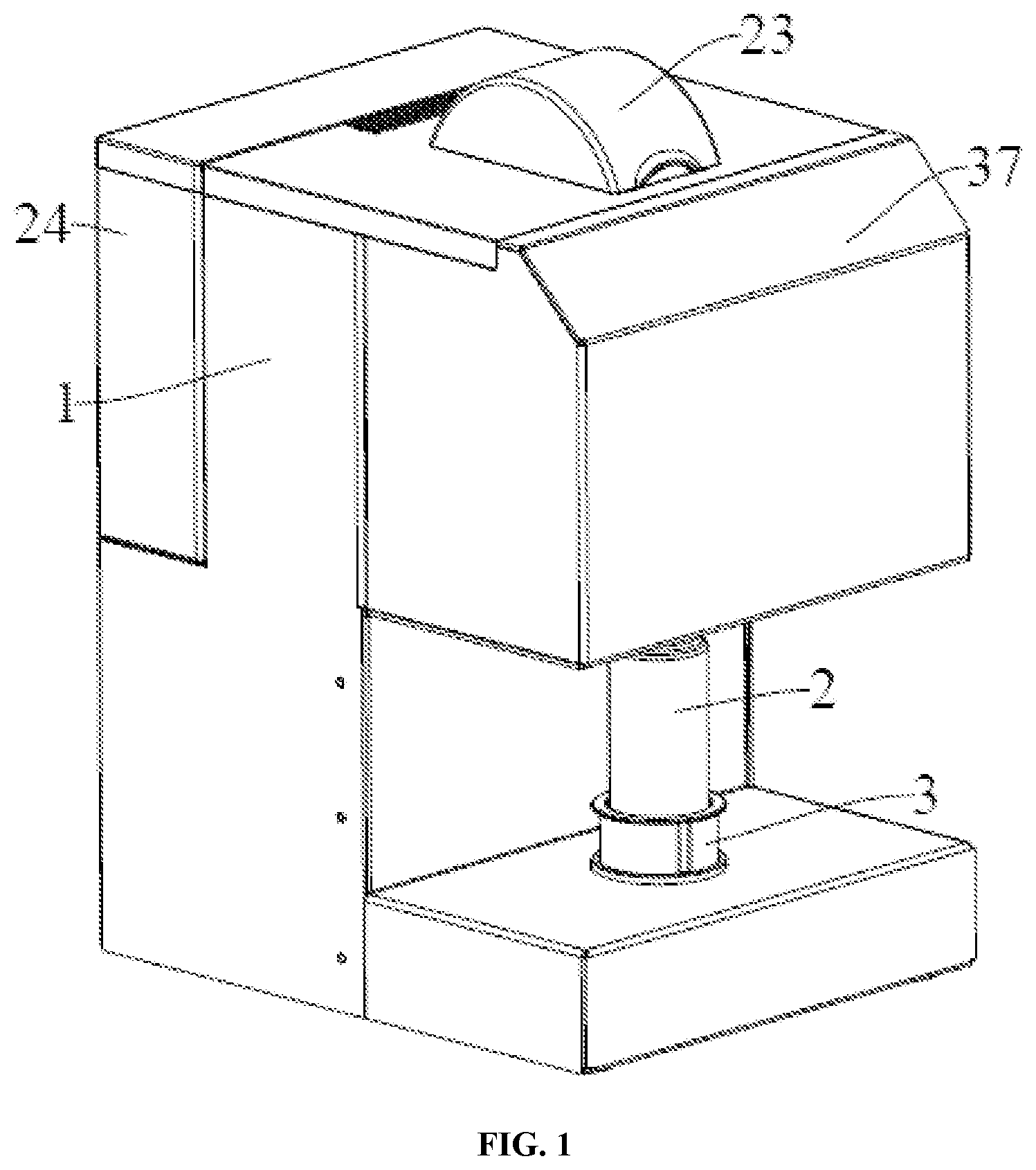 Patent US12097477 Figure 1 – Automatic compounding machine for food and medicine preparation