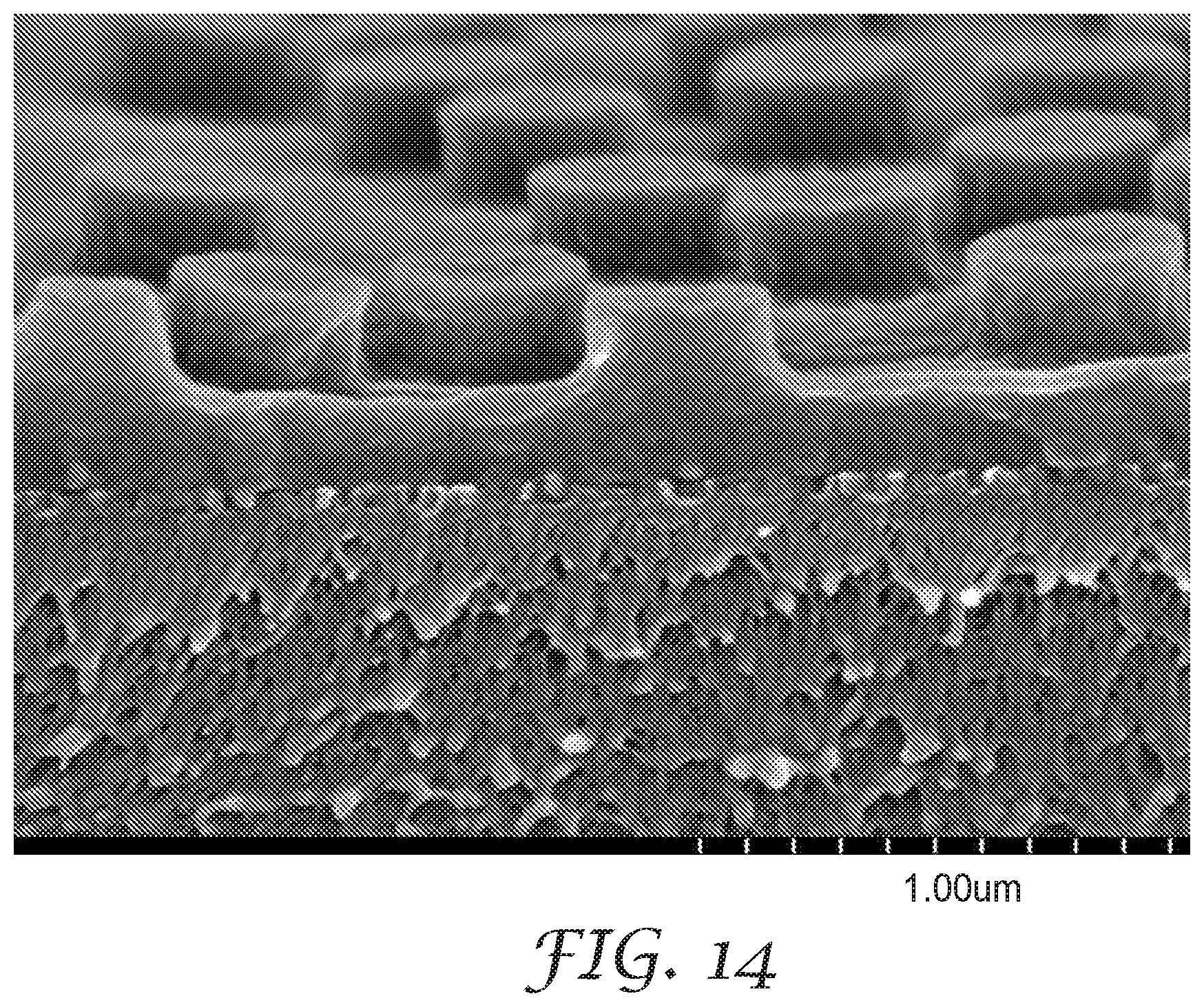 Patent US12097498 Figure 14 – Nanopatterned films with patterned surface chemistry