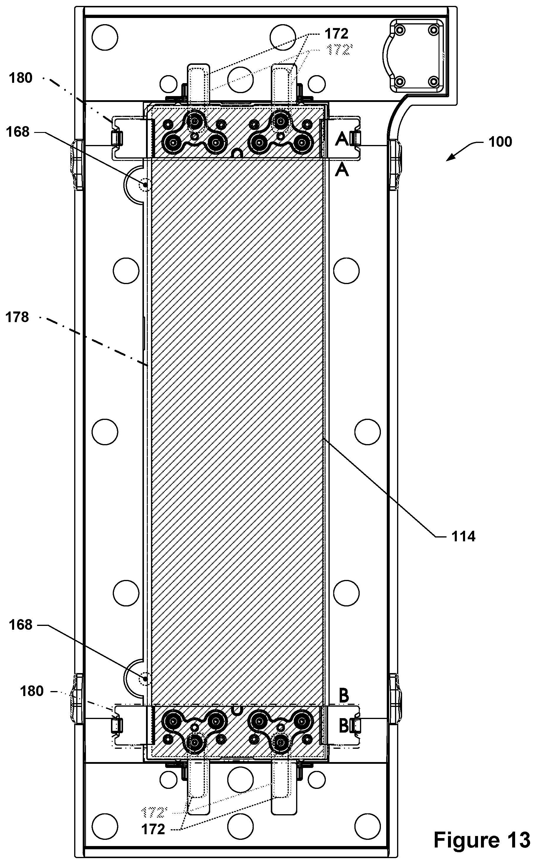 Patent US12097502 Figure 8 – Flowcell cartridge with floating seal bracket