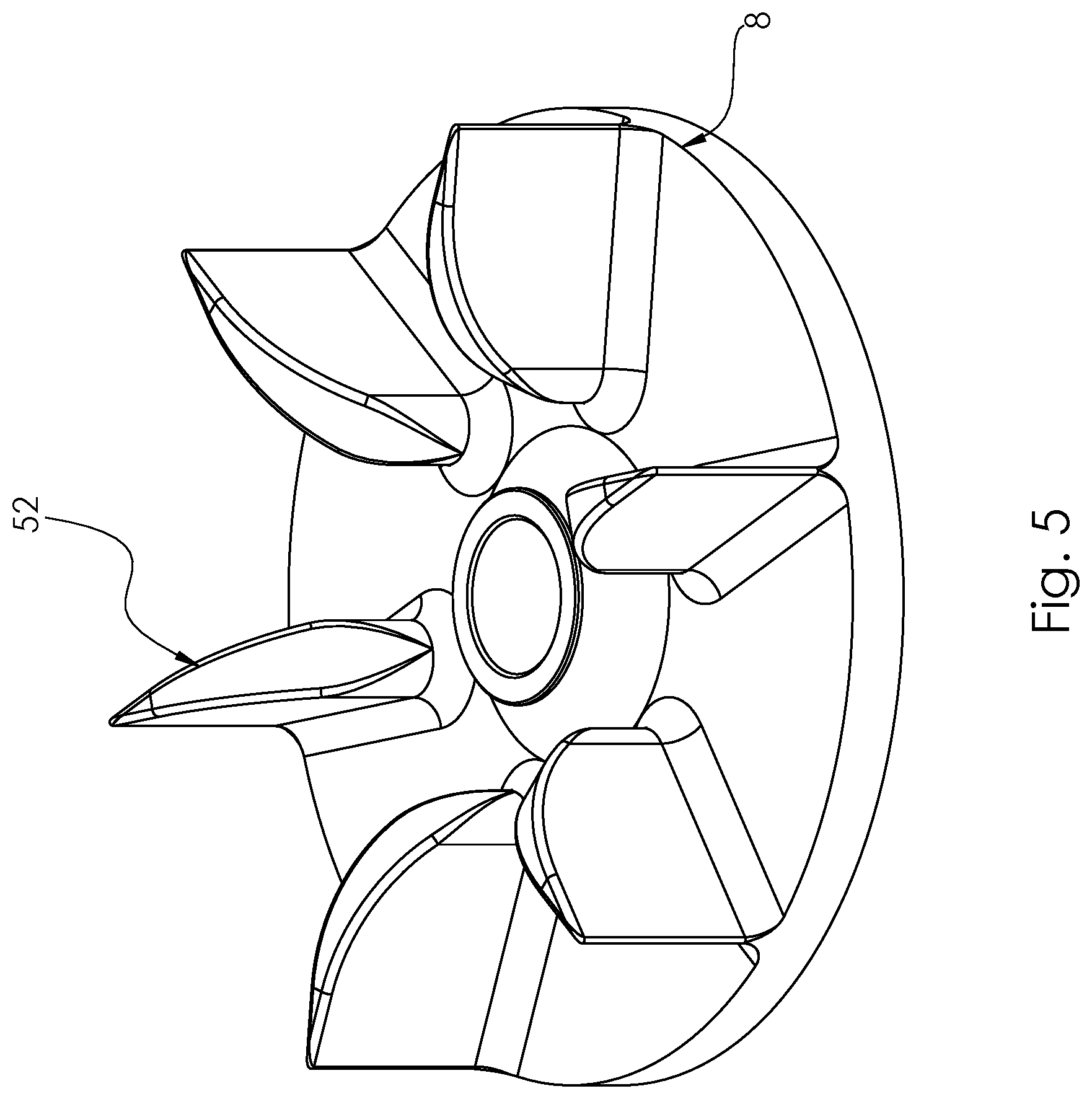 Patent US12097504 Figure 7 – Externally serrated rotary shredder and submersible shredder pump having an externally serrated rotary shredder