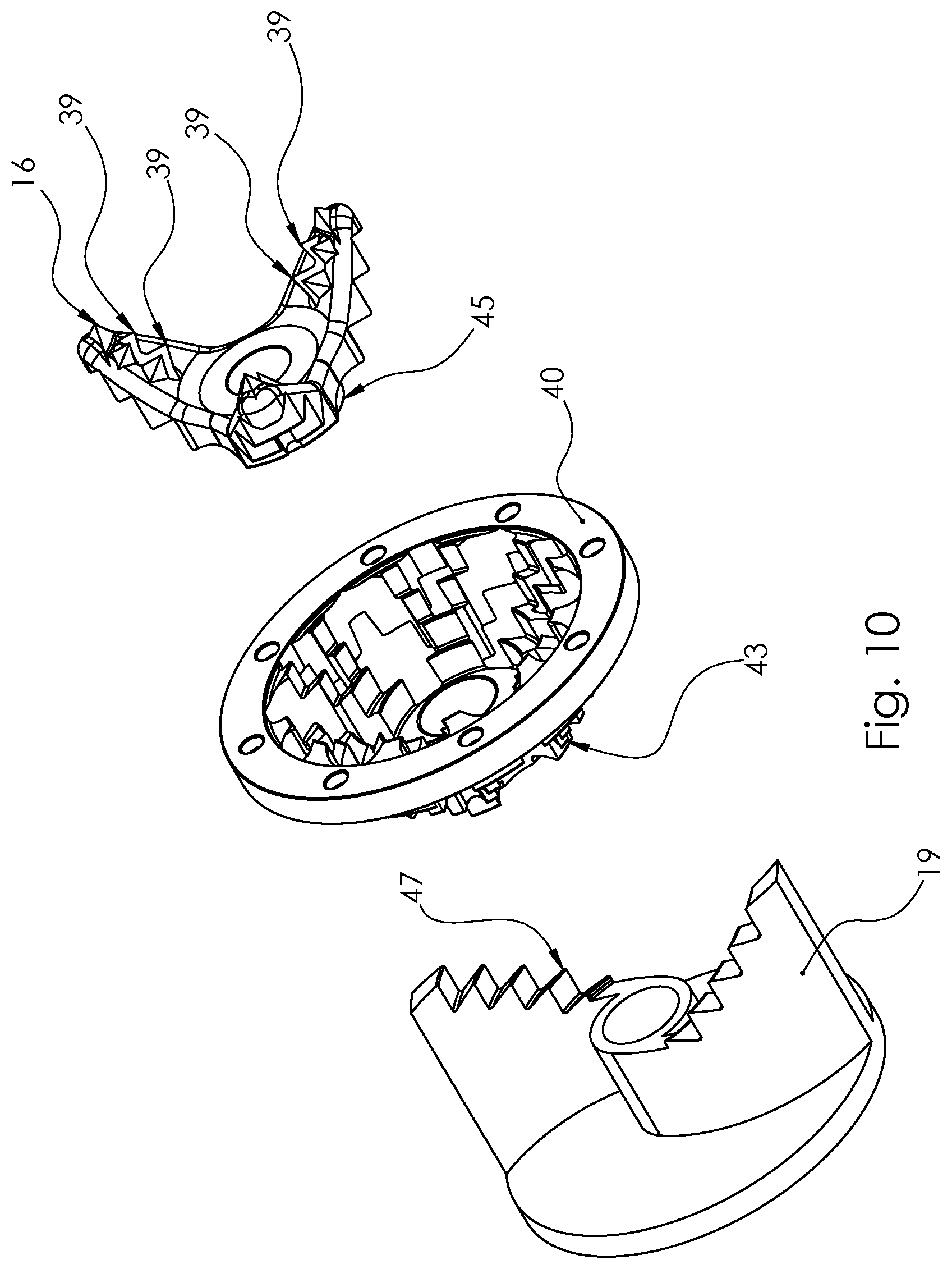 Patent US12097504 Figure 15 – Externally serrated rotary shredder and submersible shredder pump having an externally serrated rotary shredder