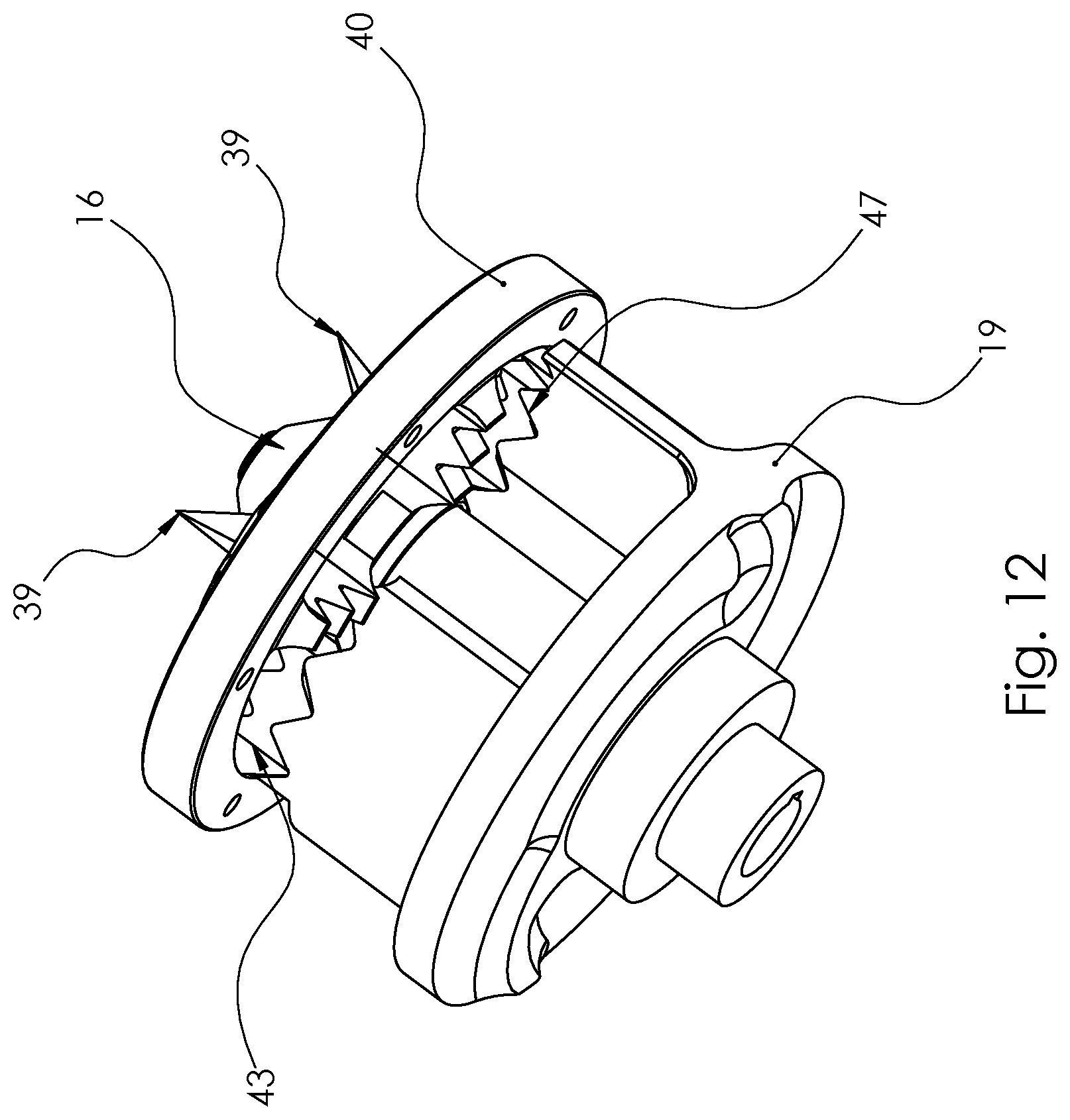 Patent US12097504 Figure 17 – Externally serrated rotary shredder and submersible shredder pump having an externally serrated rotary shredder