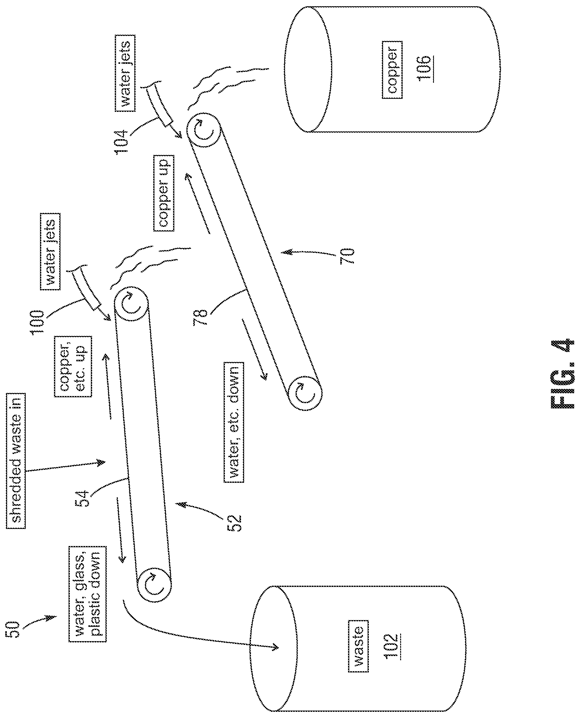 Patent US12097508 Figure 5 – Metal filament recovery system