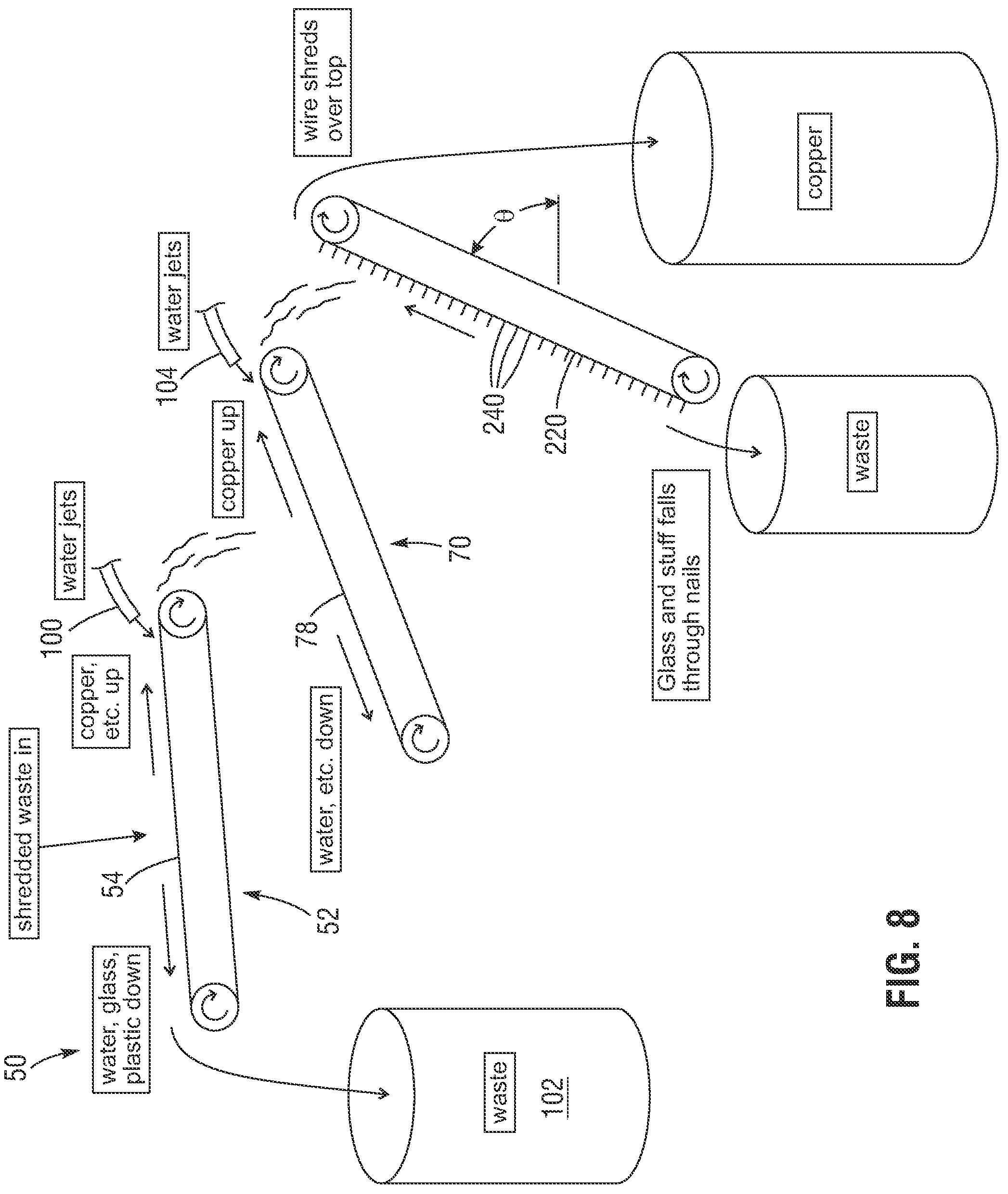 Patent US12097508 Figure 11 – Metal filament recovery system